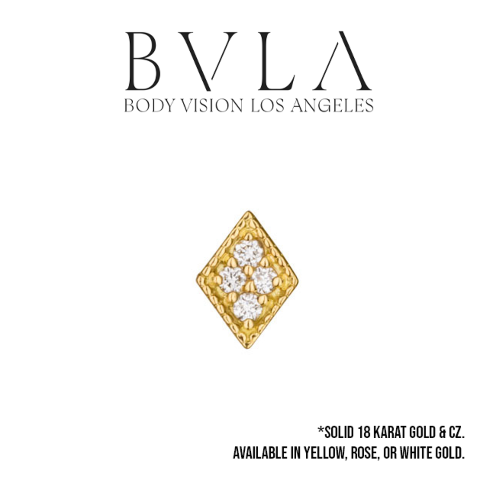 BVLA BVLA 5.0 "4 Gem Harlequin" press fit end with 4x 1.0 CZ