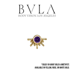 BVLA BVLA 6.5mm "Live to Tell" Press-Fit end with 2.0mm Amethyst