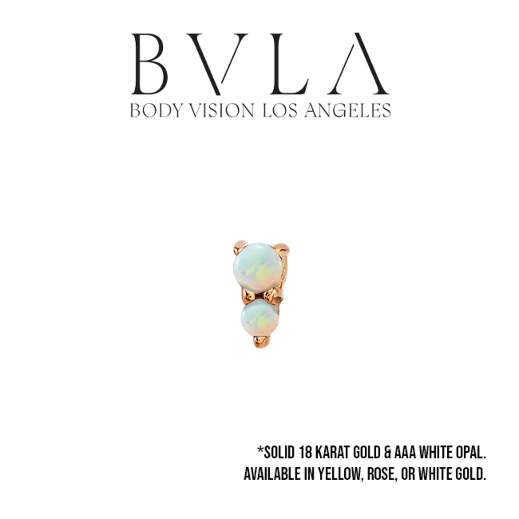 BVLA BVLA "Jeanie" 2 press fit end with 2.0 & 1.5 white opal