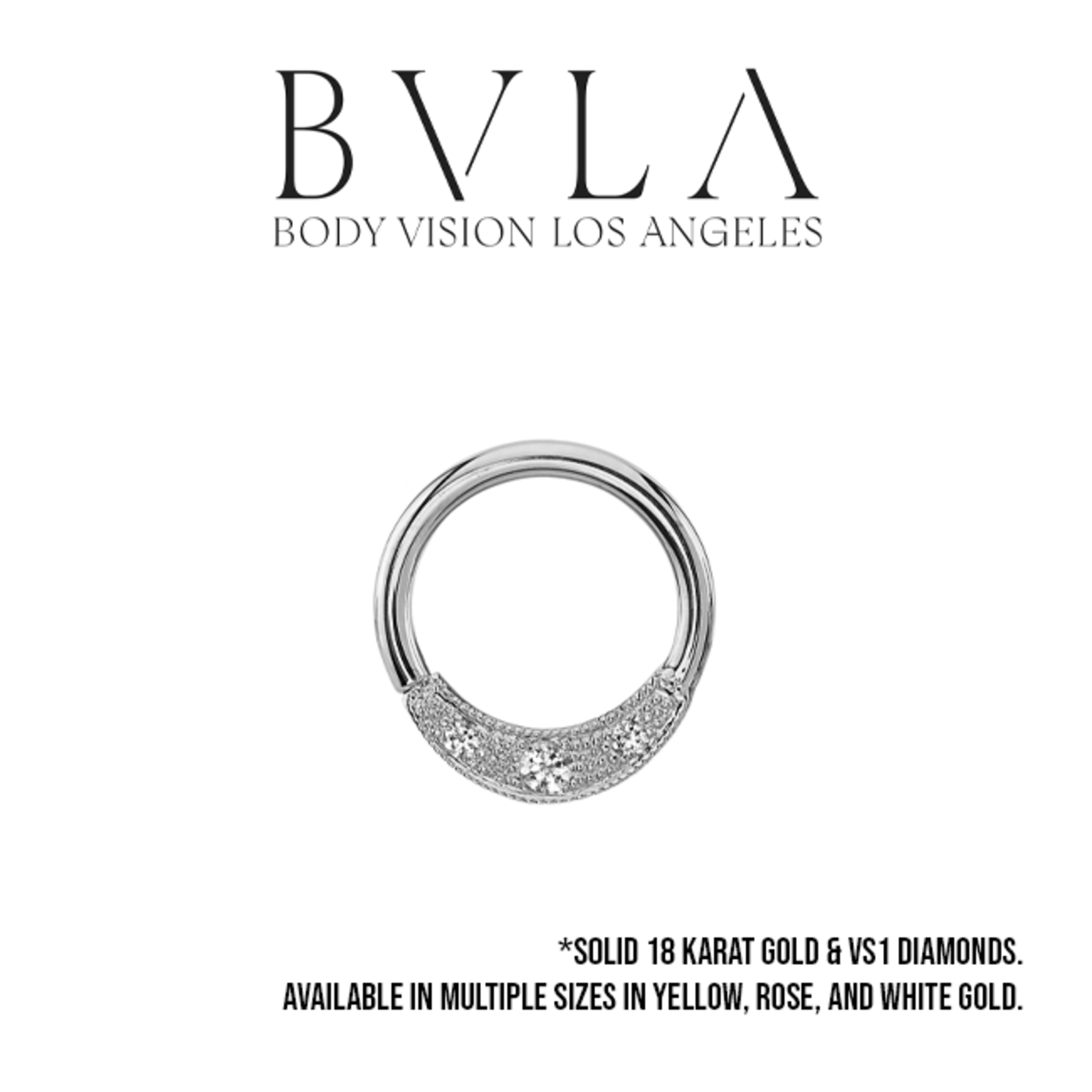 BVLA BVLA 16g "Janna" seam ring with 1x 1.75 VS1 Diamond & 2x 1.25 VS1 diamonds