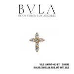 BVLA BVLA 5.0 "Tiny Micro Pave Cross"  with Diamonds
