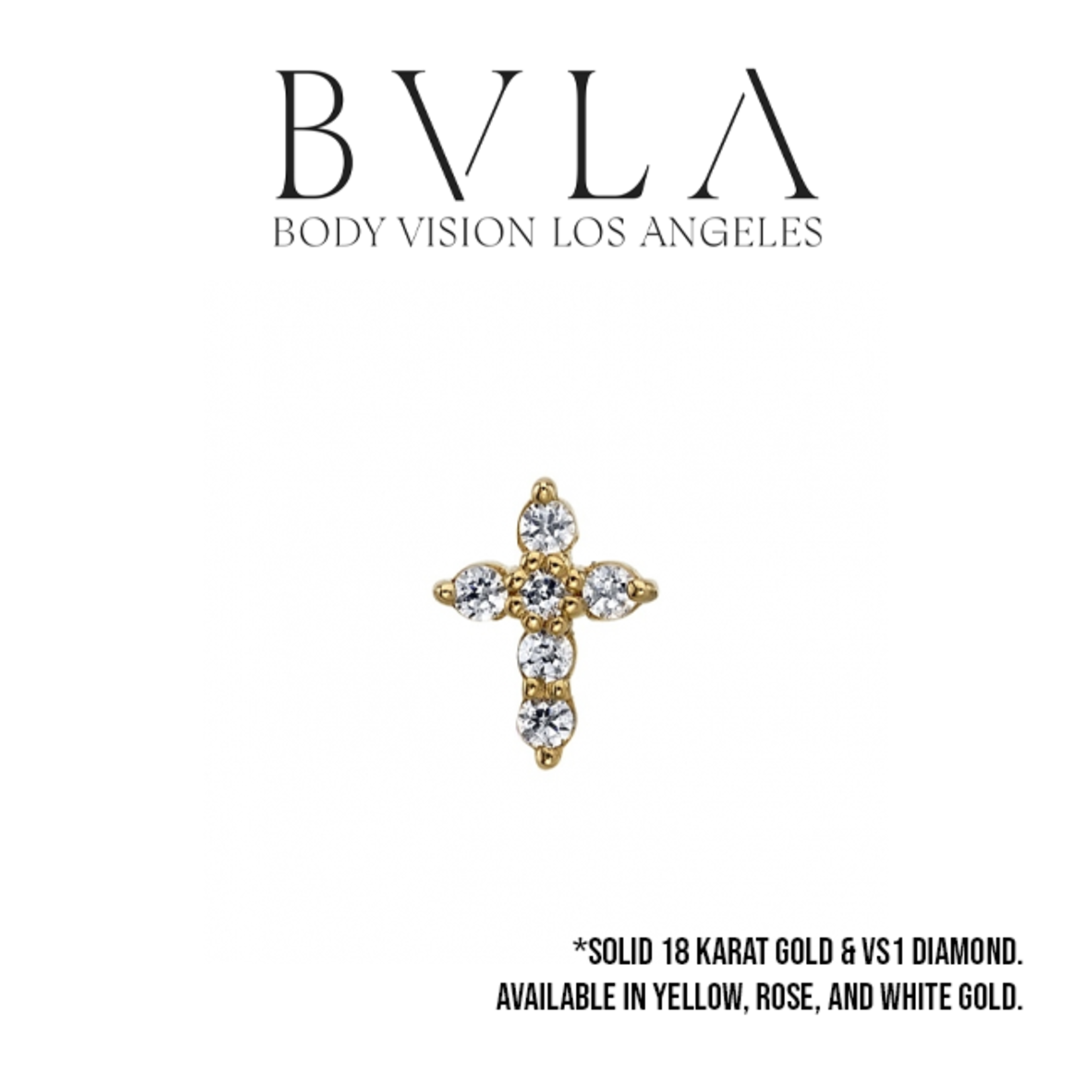 BVLA BVLA 5.0 "Tiny Micro Pave Cross"  with Diamonds