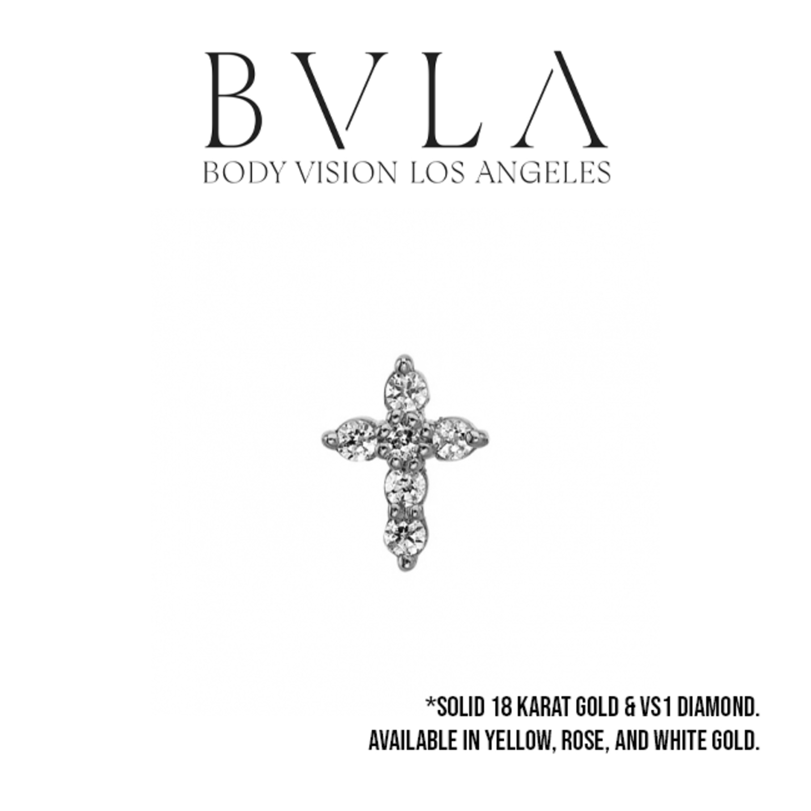 BVLA BVLA 5.0 "Tiny Micro Pave Cross"  with Diamonds