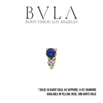 BVLA BVLA 4.0x2.0mm "Jeanie 2" Press-Fit End with AA Sapphire and VS1 Diamond
