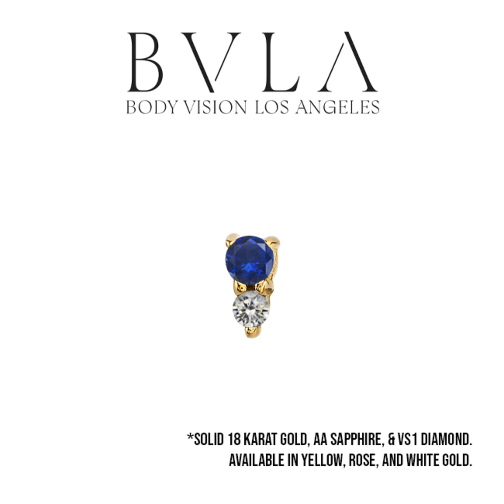 BVLA BVLA 4.0x2.0mm "Jeanie 2" press-fit end with 2.0mm AA Sapphire and 1.5mm VS1 Diamond
