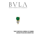 BVLA BVLA 4.0x2.0mm "Jeanie 2" Press-Fit End with AA Emerald and VS1 Diamond