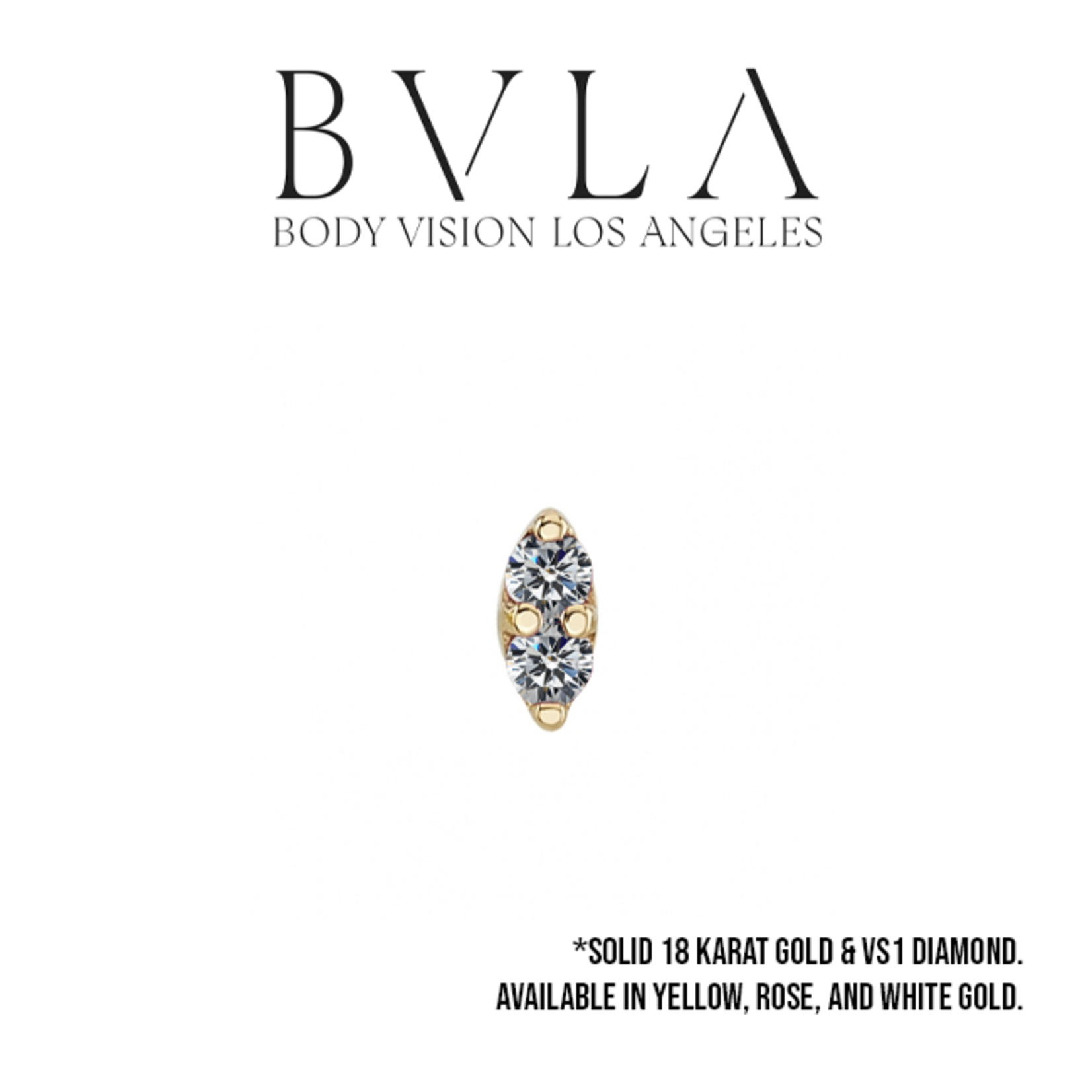 BVLA BVLA "Marquise Illusion" press fit end with 2x 1.75 VS1 Diamond