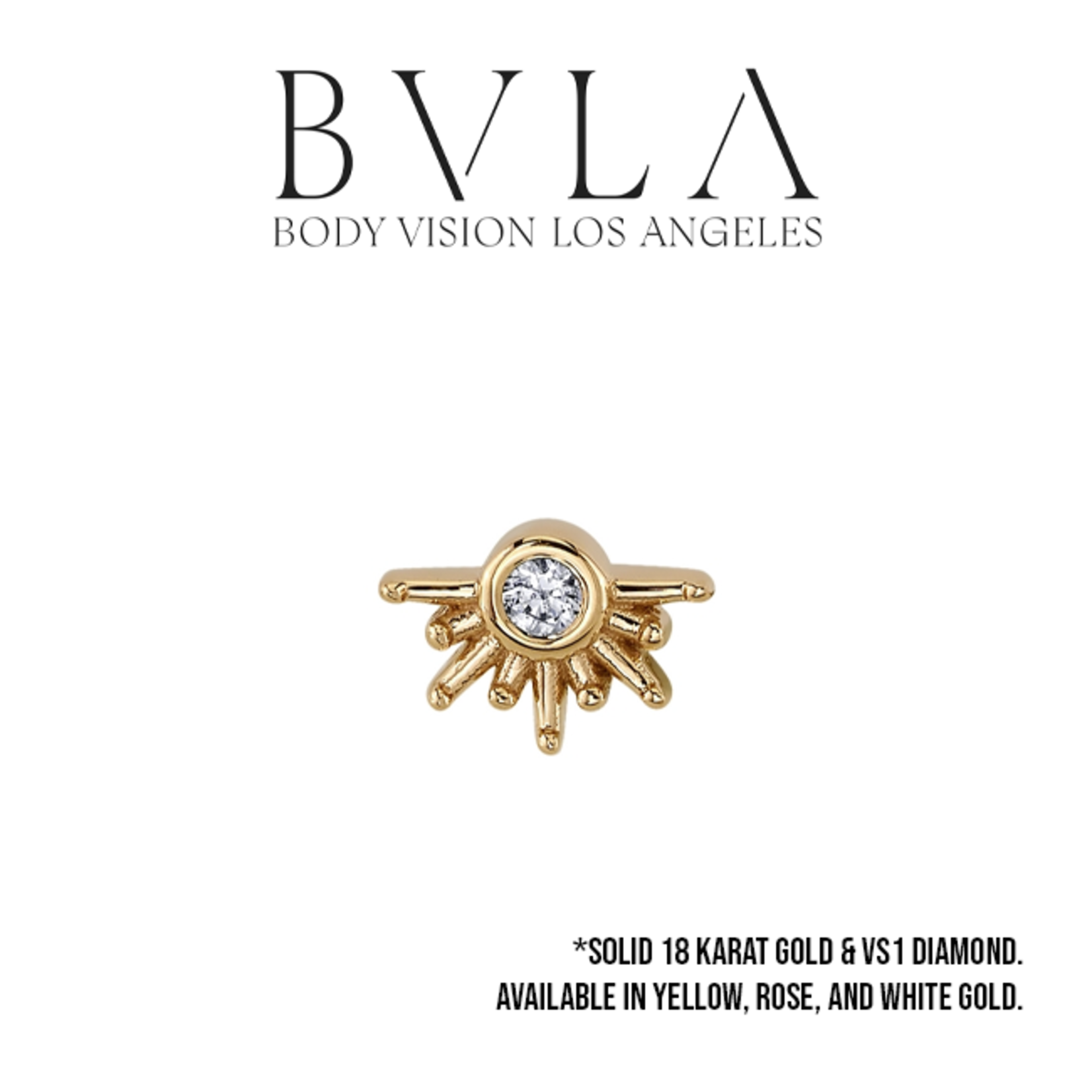 BVLA BVLA 6.0 "Live to Tell" press fit end with asymmetrical rays and 1.5 VS1 diamond