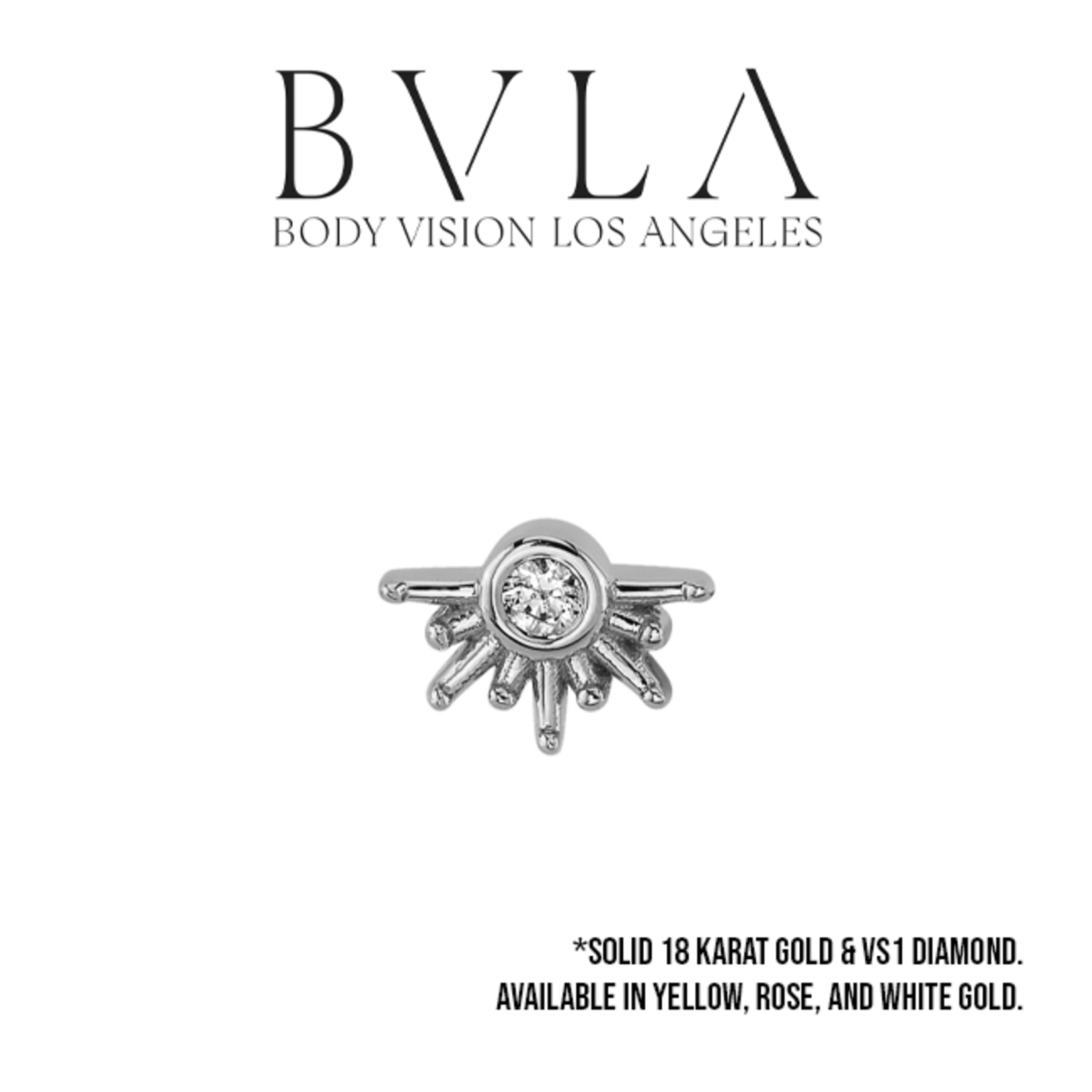 BVLA BVLA 6.0 "Live to Tell" press fit end with asymmetrical rays and 1.5 VS1 diamond