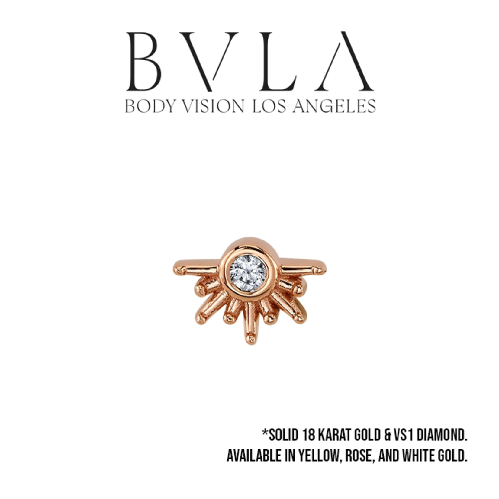 BVLA BVLA 6.0 "Live to Tell" press fit end with asymmetrical rays and 1.5 VS1 diamond