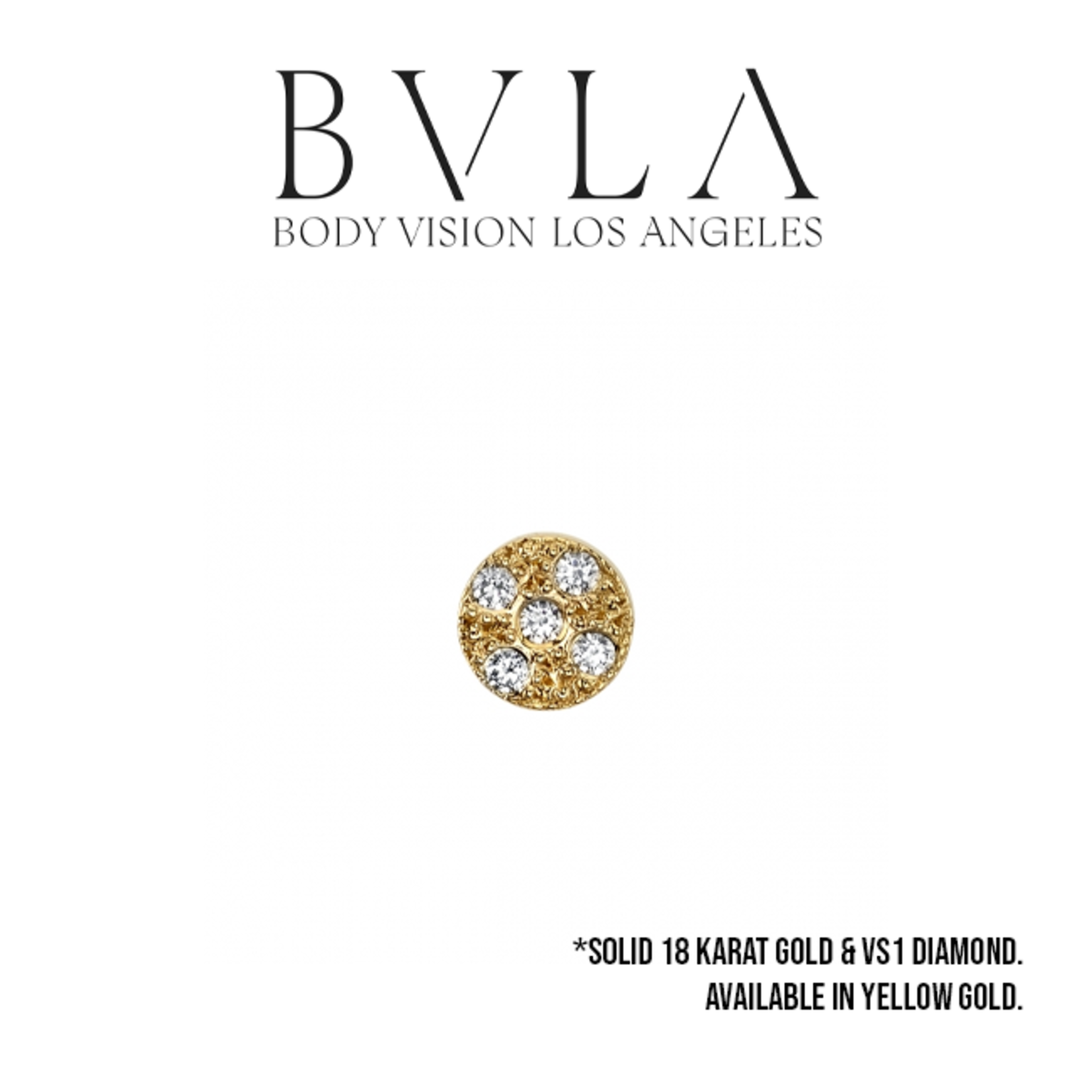BVLA BVLA 5.0 Micro pave circle threaded end with 5x 1.25 VS1 diamond
