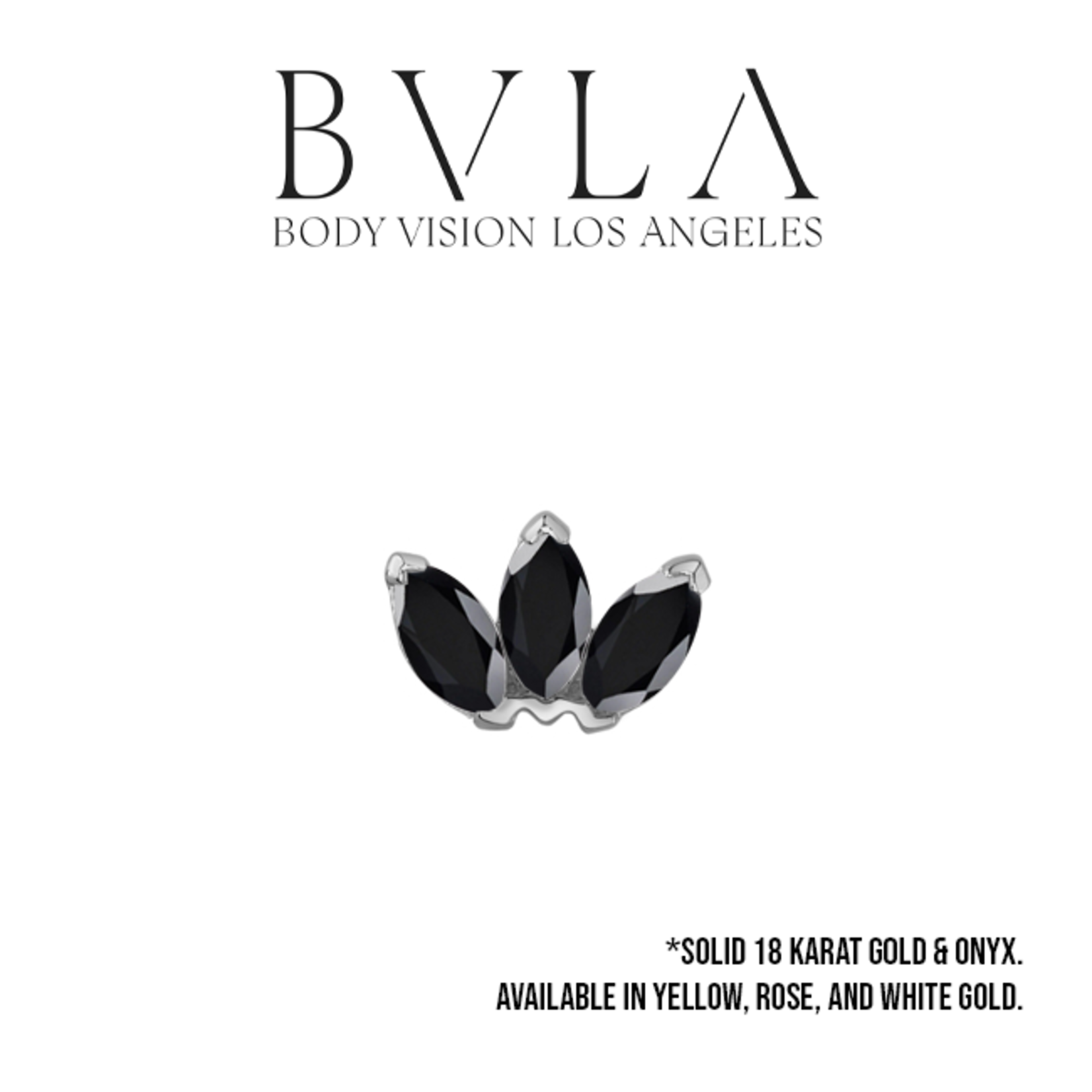 BVLA BVLA "Marquise Fan" press fit end with faceted Onyx