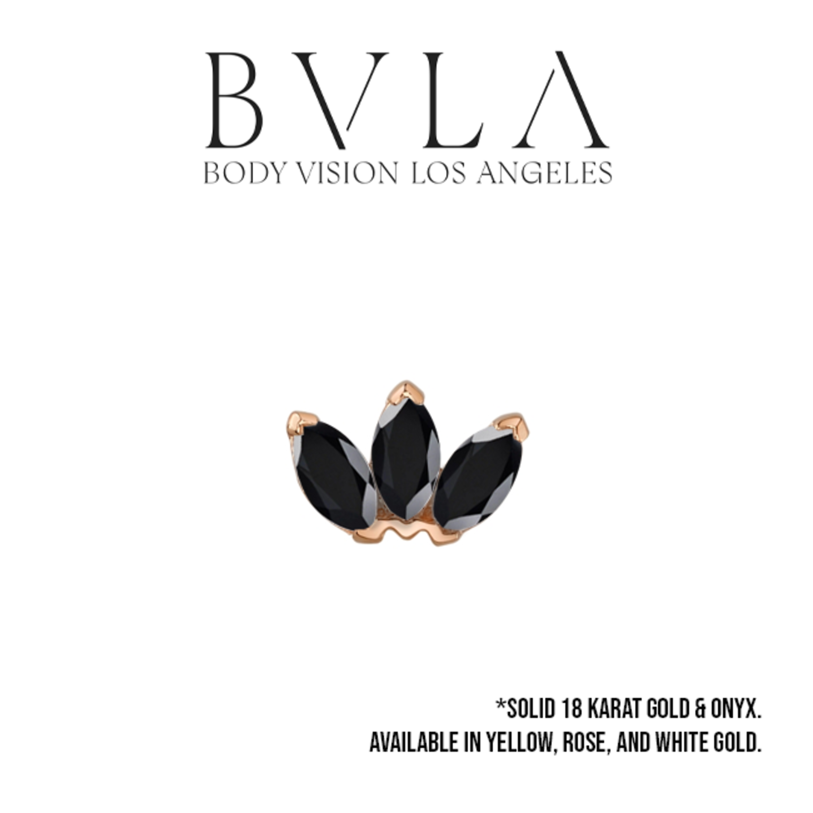 BVLA BVLA "Marquise Fan" press fit end with faceted Onyx