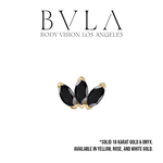 BVLA BVLA "Marquise Fan" with faceted Onyx