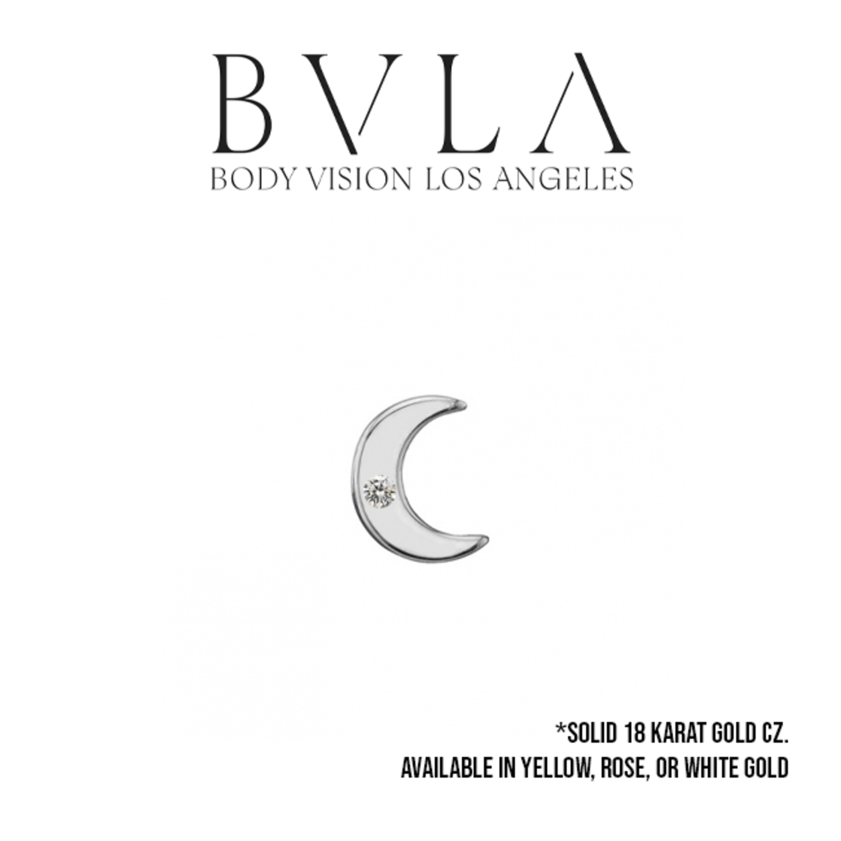 BVLA BVLA 3.0 crescent moon press fit end with 0.8 flush-set CZ