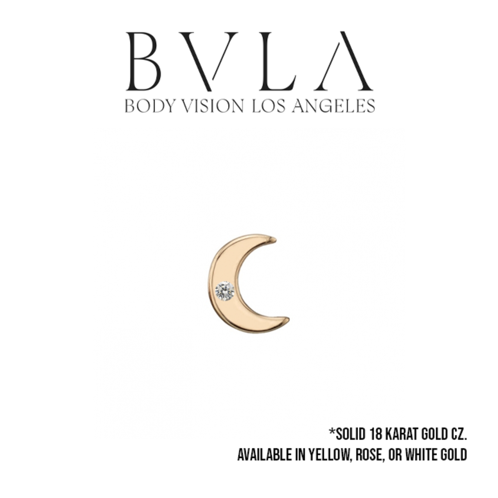 BVLA BVLA 3.0 crescent moon press fit end with 0.8 flush-set CZ
