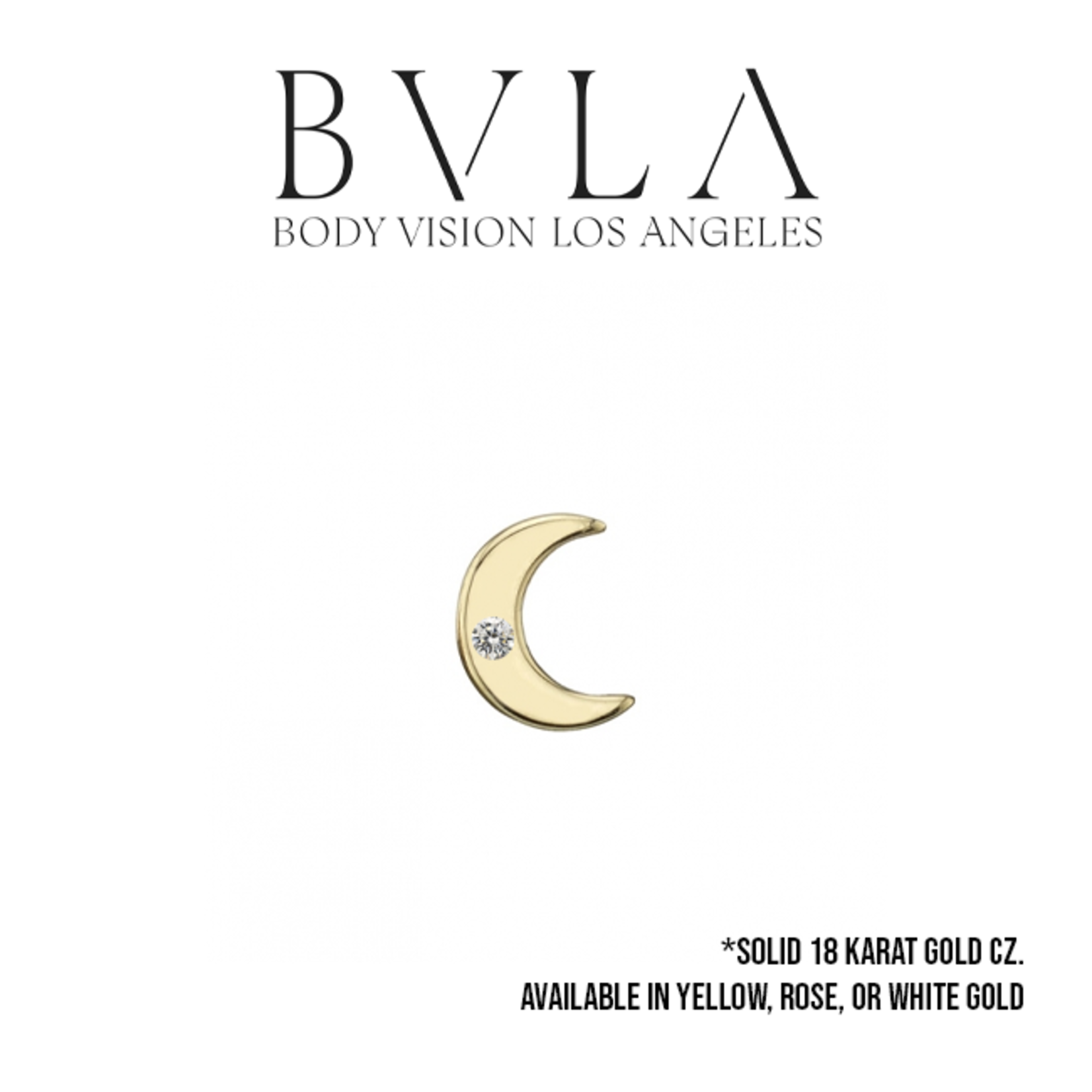 BVLA BVLA 3.0 crescent moon press fit end with 0.8 flush-set CZ