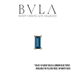 BVLA BVLA Prong Baguette Press Fit End with London Blue Topaz