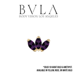 BVLA BVLA "Tiny Marquise Fan" Press-Fit End with AA Amethyst