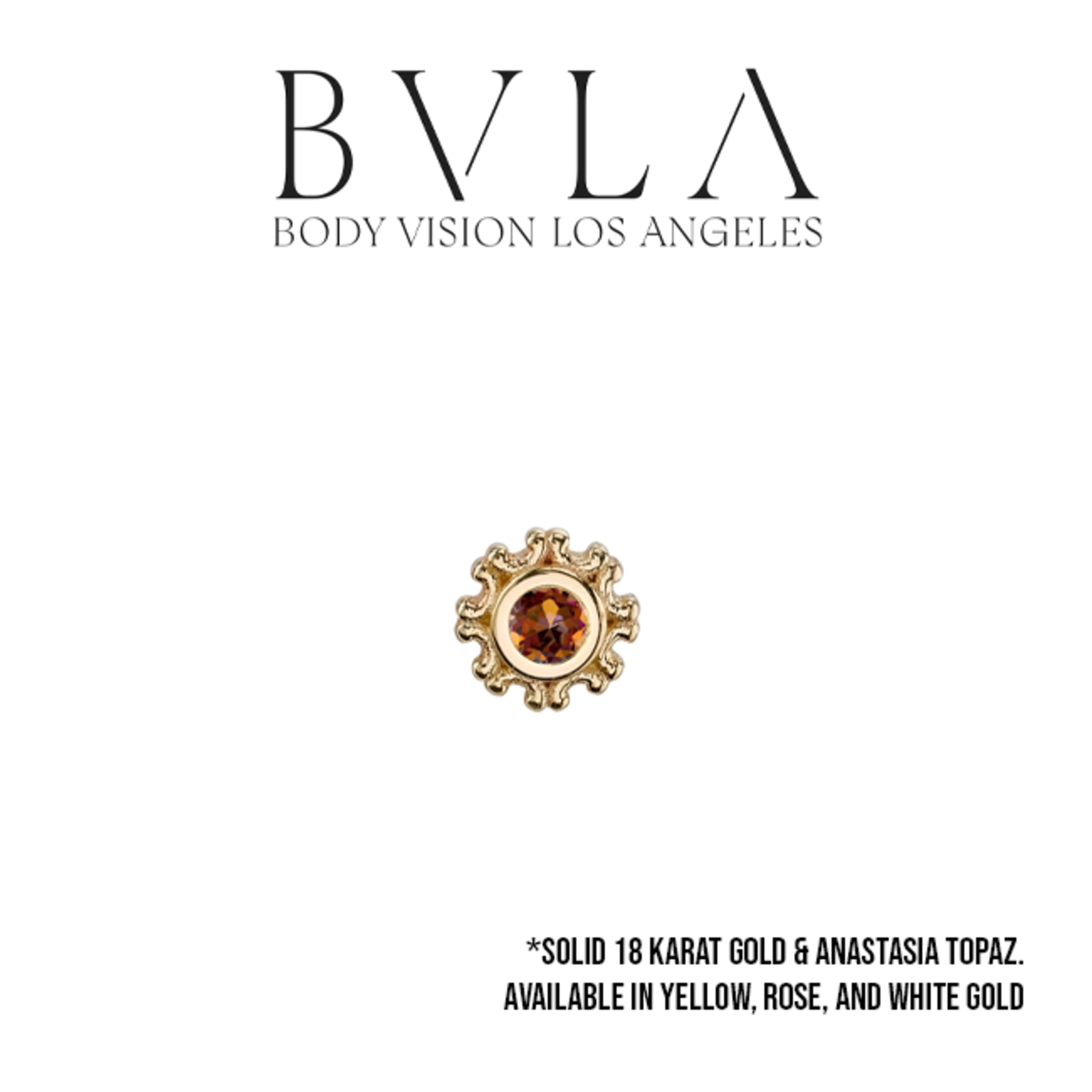 BVLA BVLA 4.5 "Firenze" press fit end with 2.0 Anastasia topaz