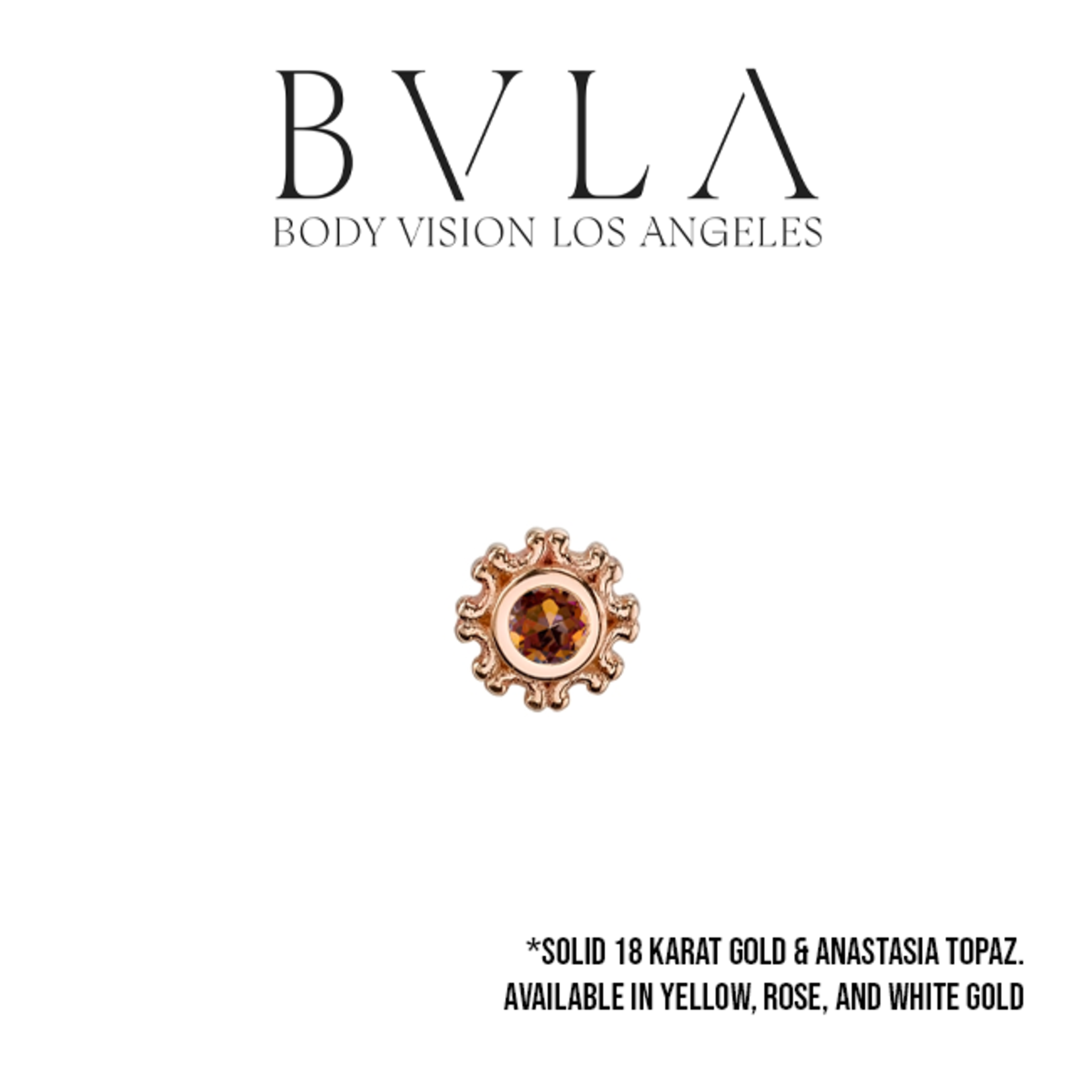 BVLA BVLA 4.5 "Firenze" press fit end with 2.0 Anastasia topaz