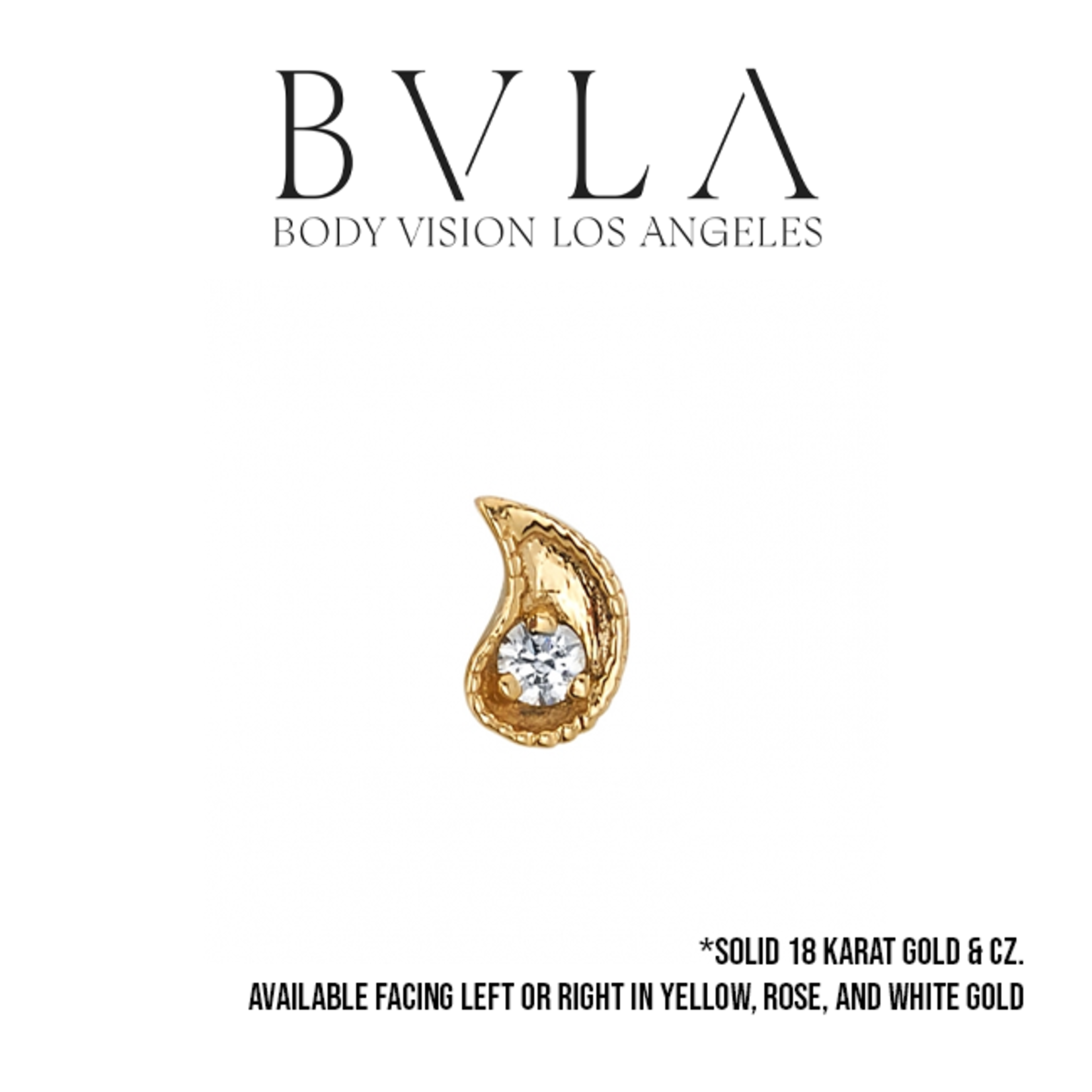 BVLA BVLA "Paisley" press fit end with 1.75 CZ