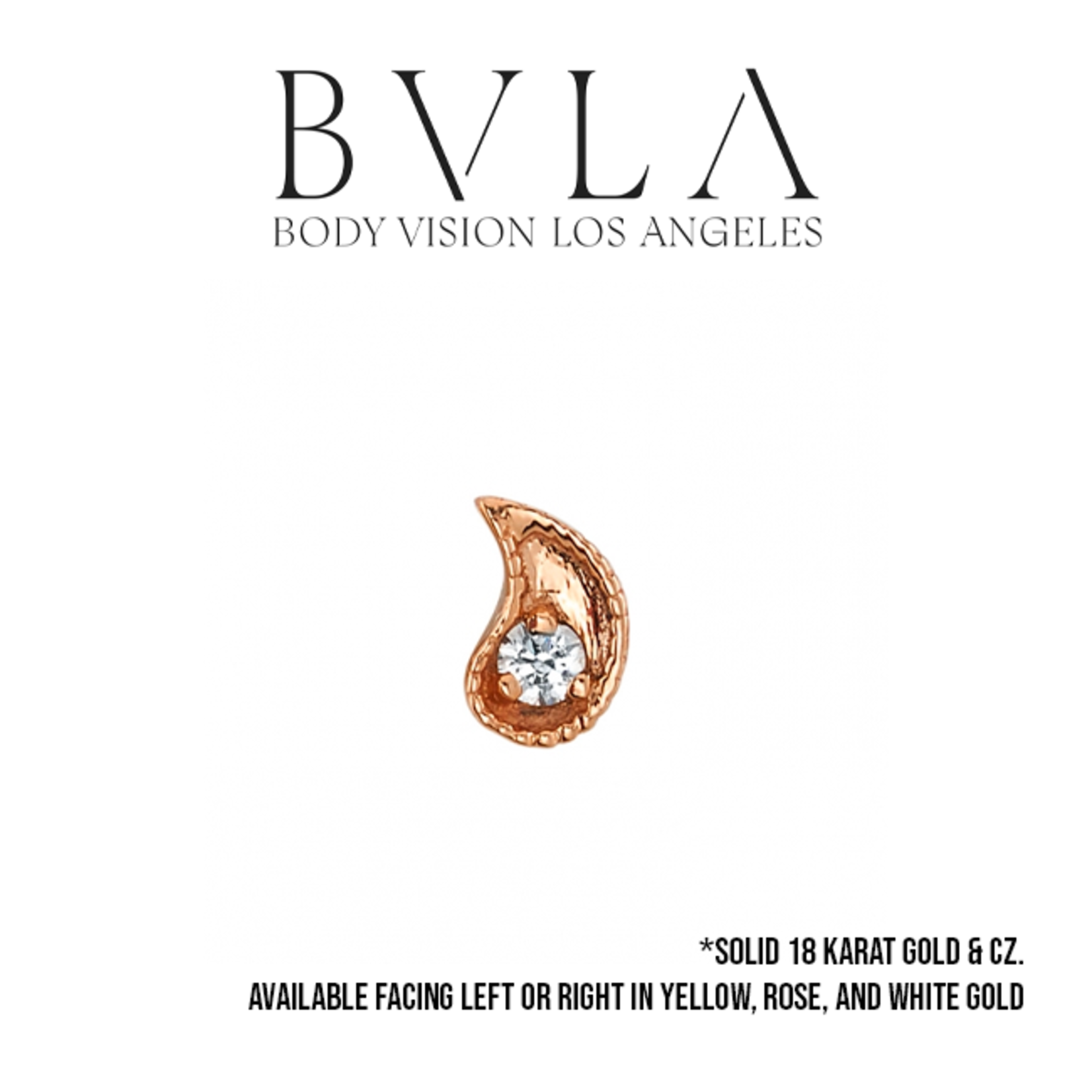 BVLA BVLA "Paisley" press fit end with 1.75 CZ