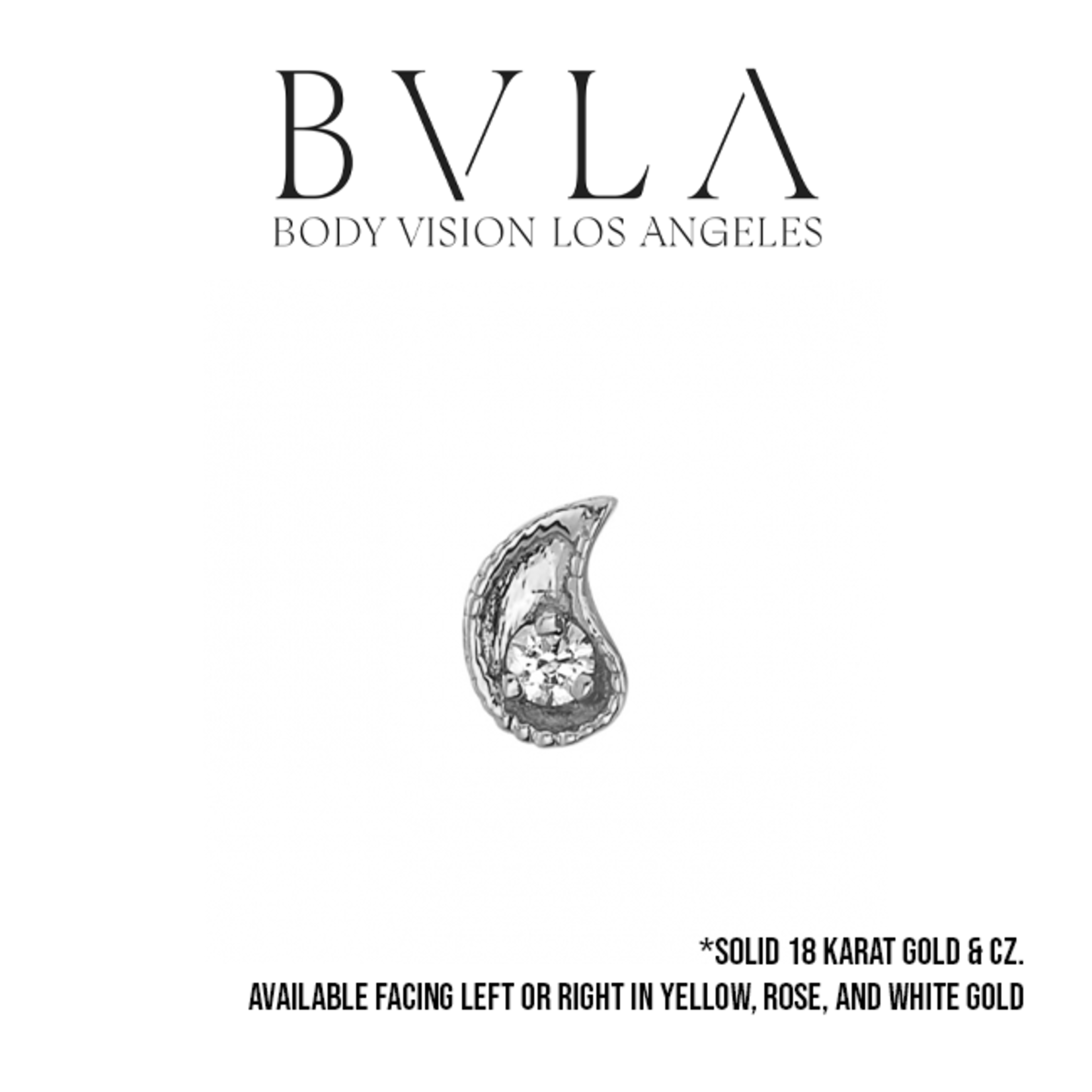 BVLA BVLA "Paisley" press fit end with 1.75 CZ