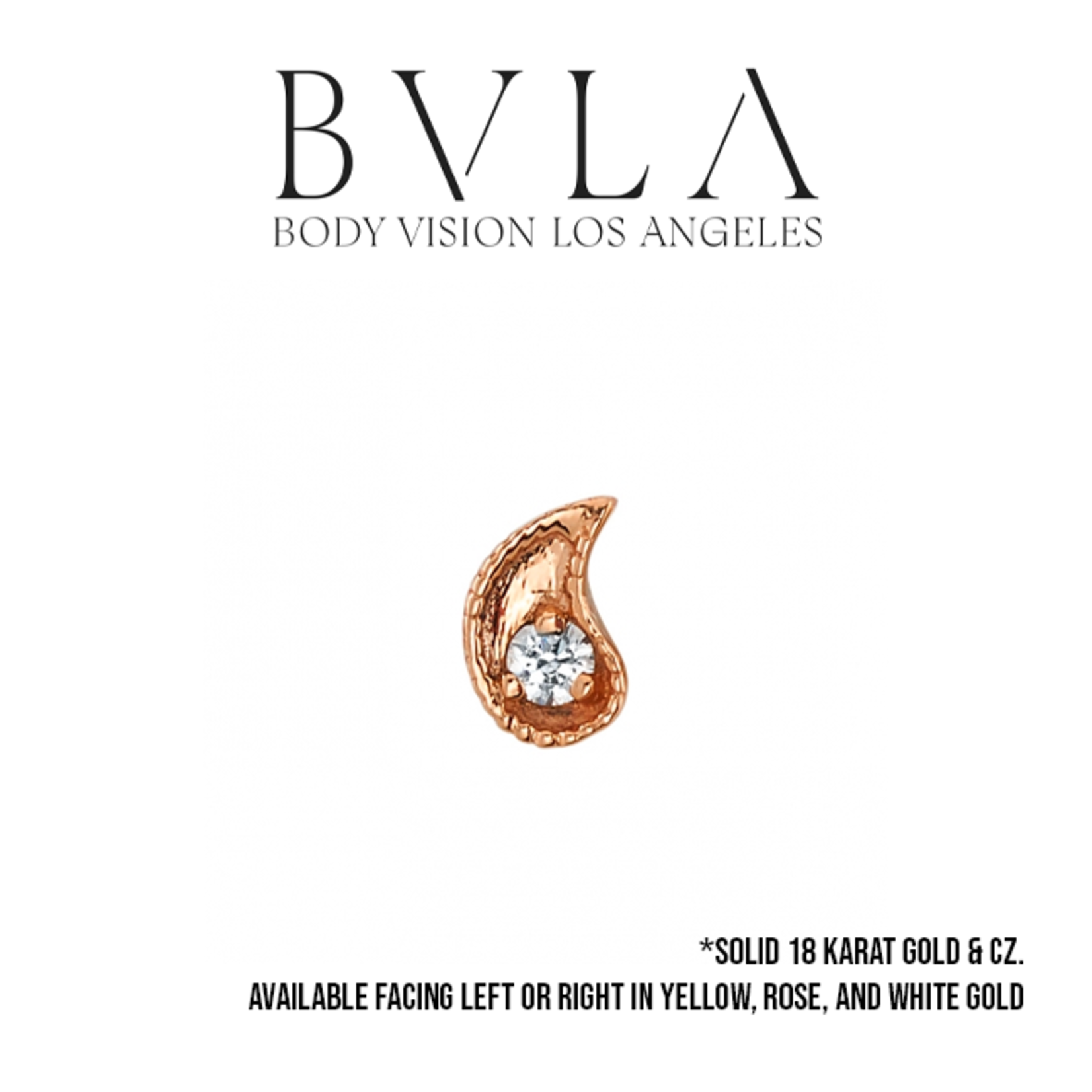 BVLA BVLA "Paisley" press fit end with 1.75 CZ