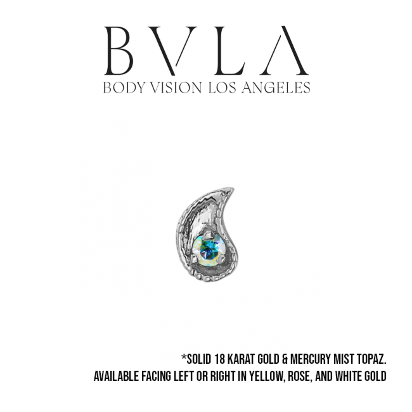 BVLA BVLA Paisley press fit end with 1.75 Mercury Mist Topaz