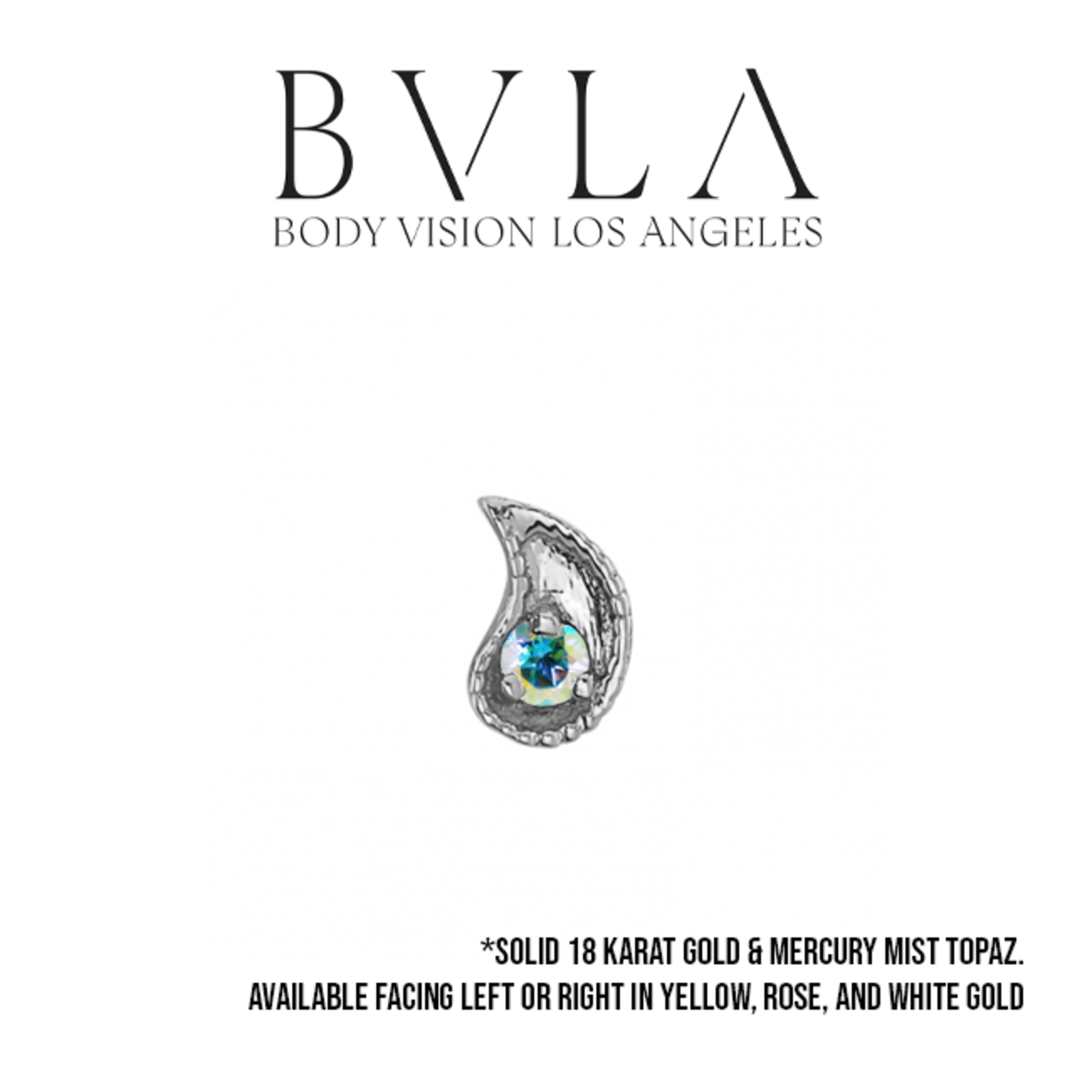 BVLA BVLA Paisley press fit end with 1.75 Mercury Mist Topaz