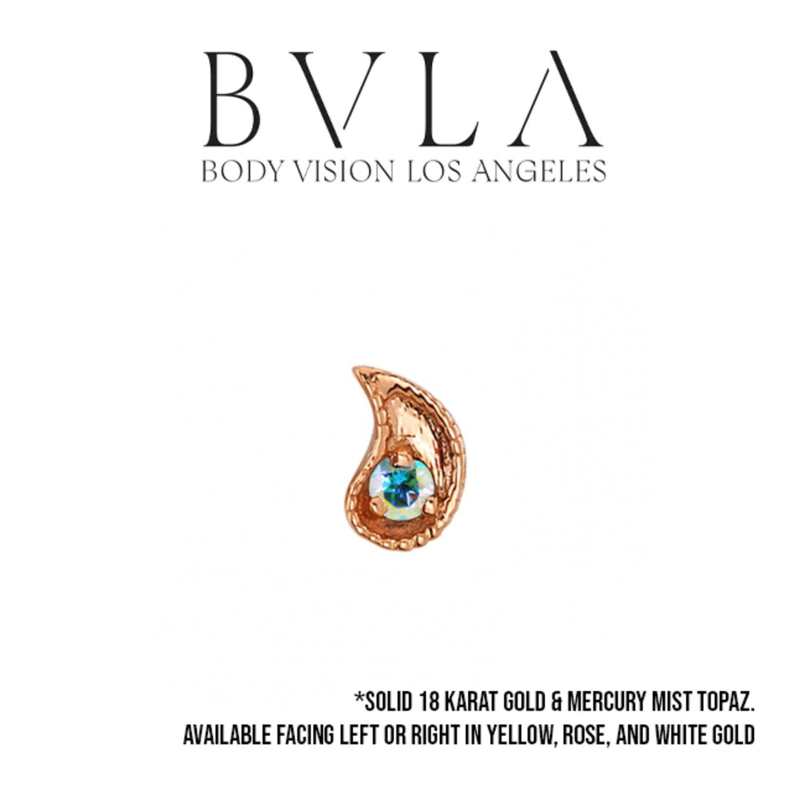BVLA BVLA Paisley press fit end with 1.75 Mercury Mist Topaz