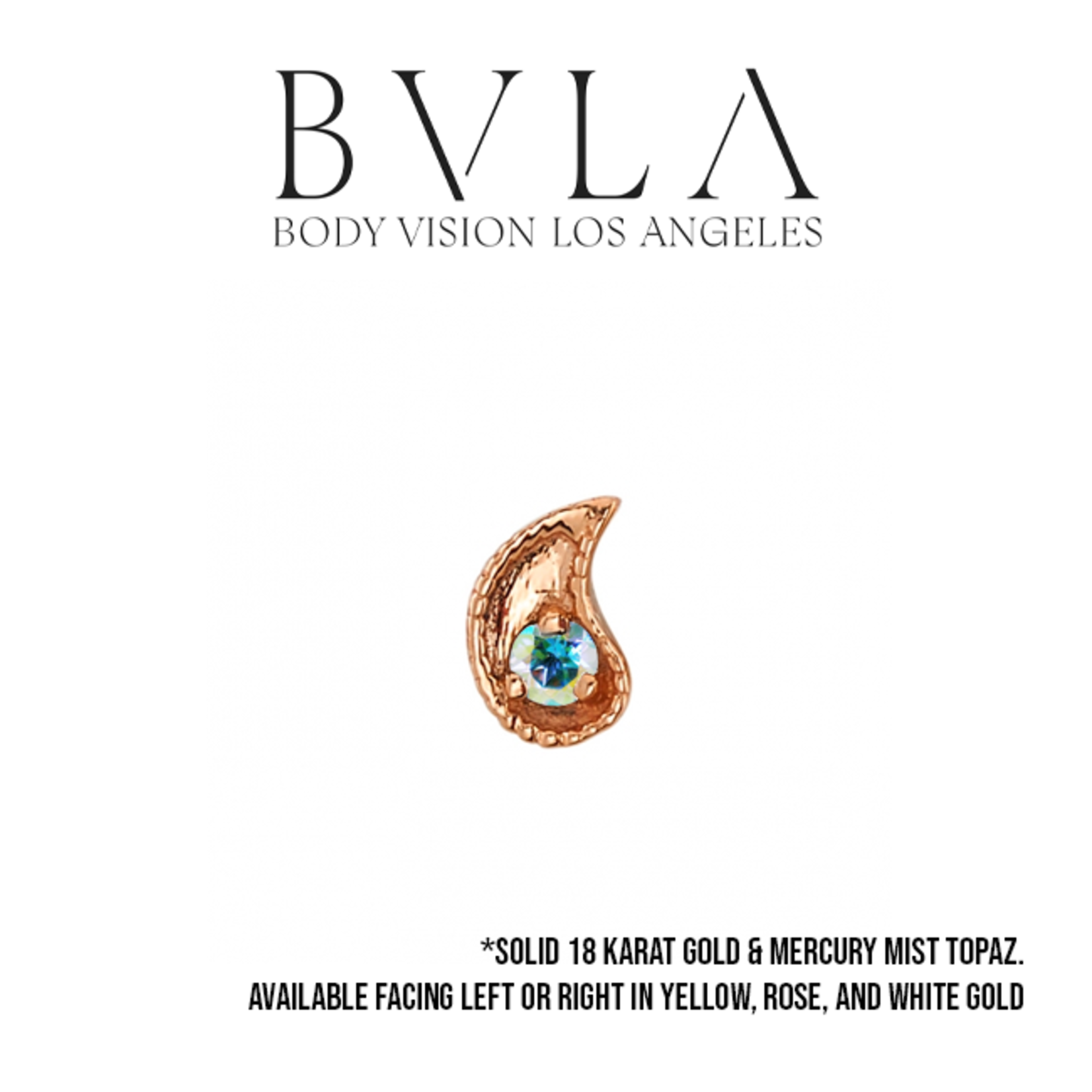 BVLA BVLA Paisley press fit end with 1.75 Mercury Mist Topaz