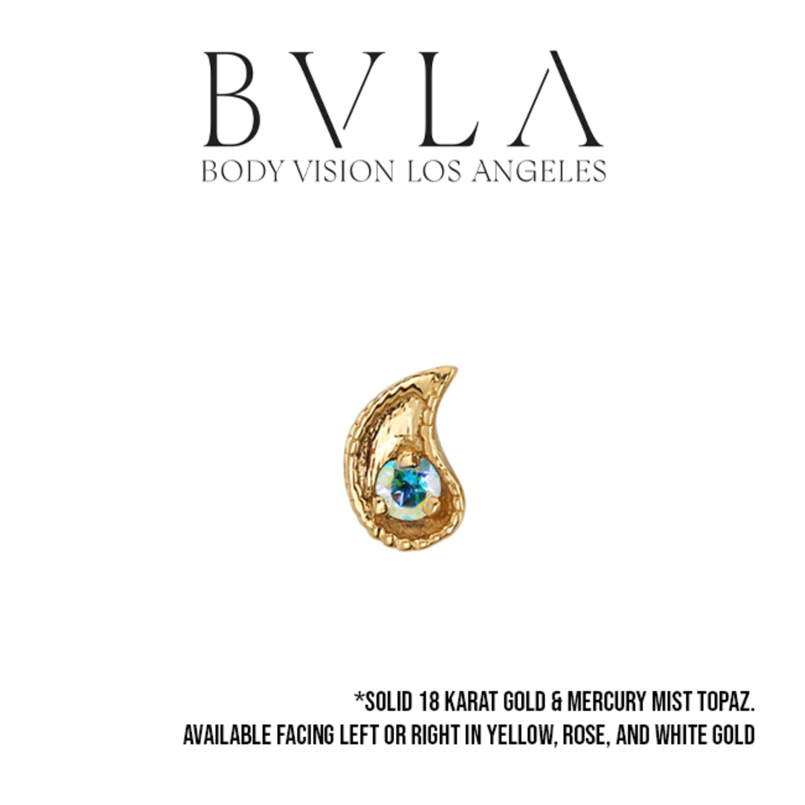 BVLA BVLA Paisley press fit end with 1.75 Mercury Mist Topaz