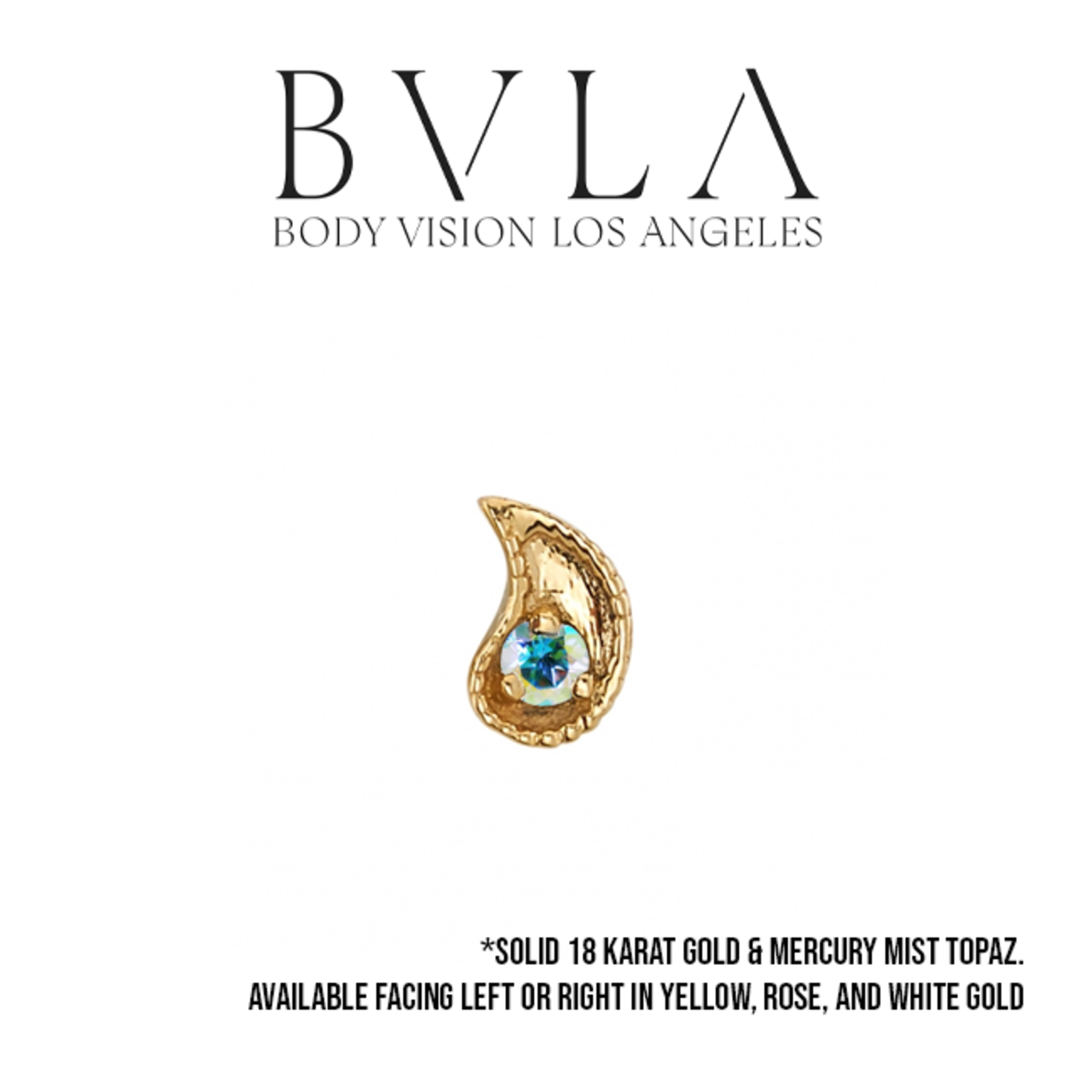 BVLA BVLA Paisley press fit end with 1.75 Mercury Mist Topaz