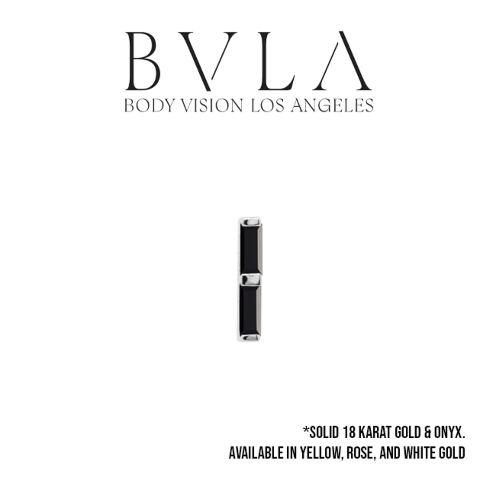 BVLA BVLA 5.0x1.25mm "Rosalia" press-fit end with 2x 2.5x1.0mm Onyx