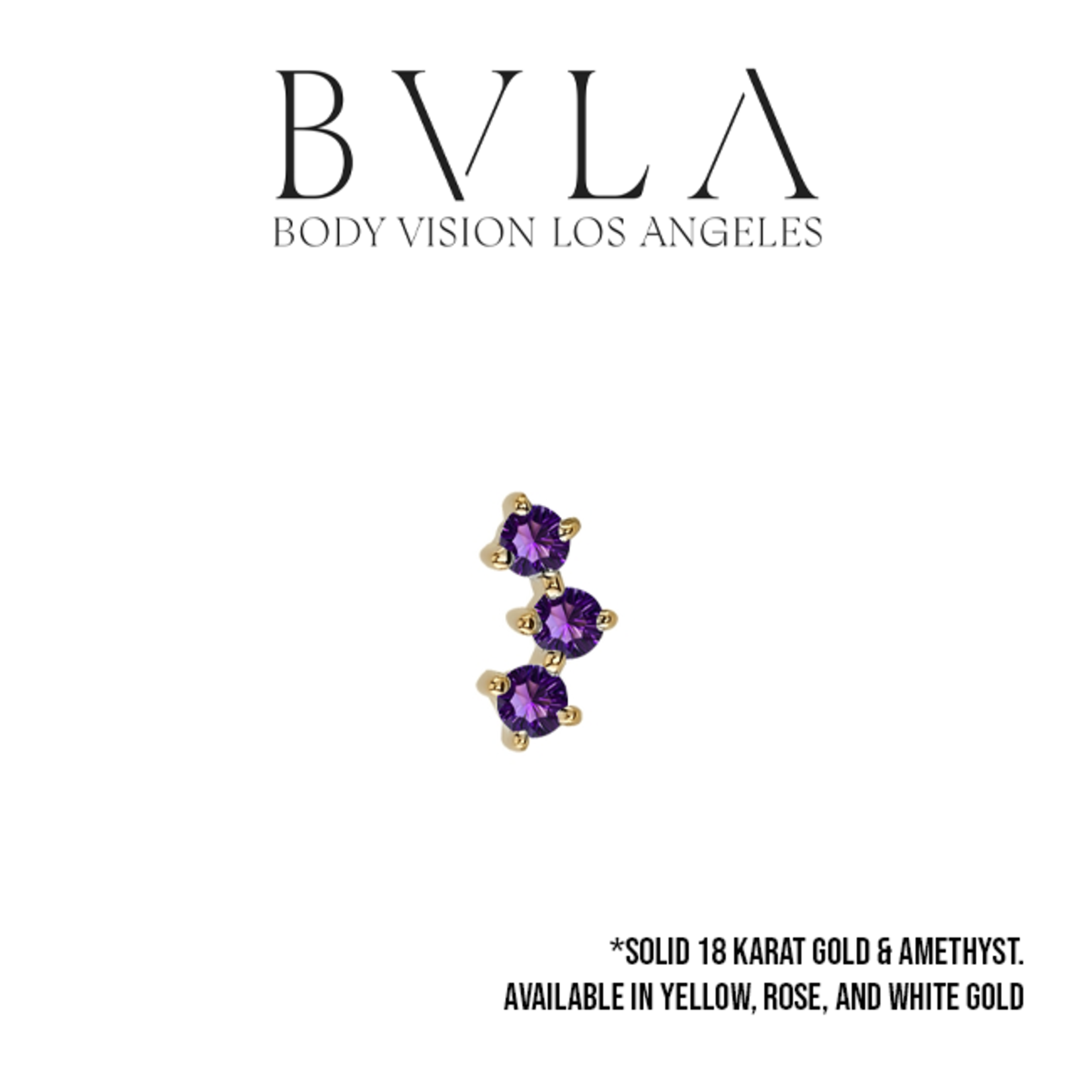 BVLA BVLA "Muse" press fit end with 3x 1.0 AA Amethyst