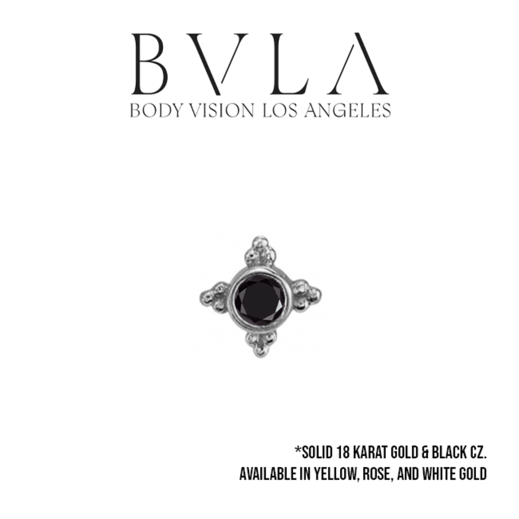 BVLA BVLA "Mini Kandy" press-fit end with bezel-set Black CZ