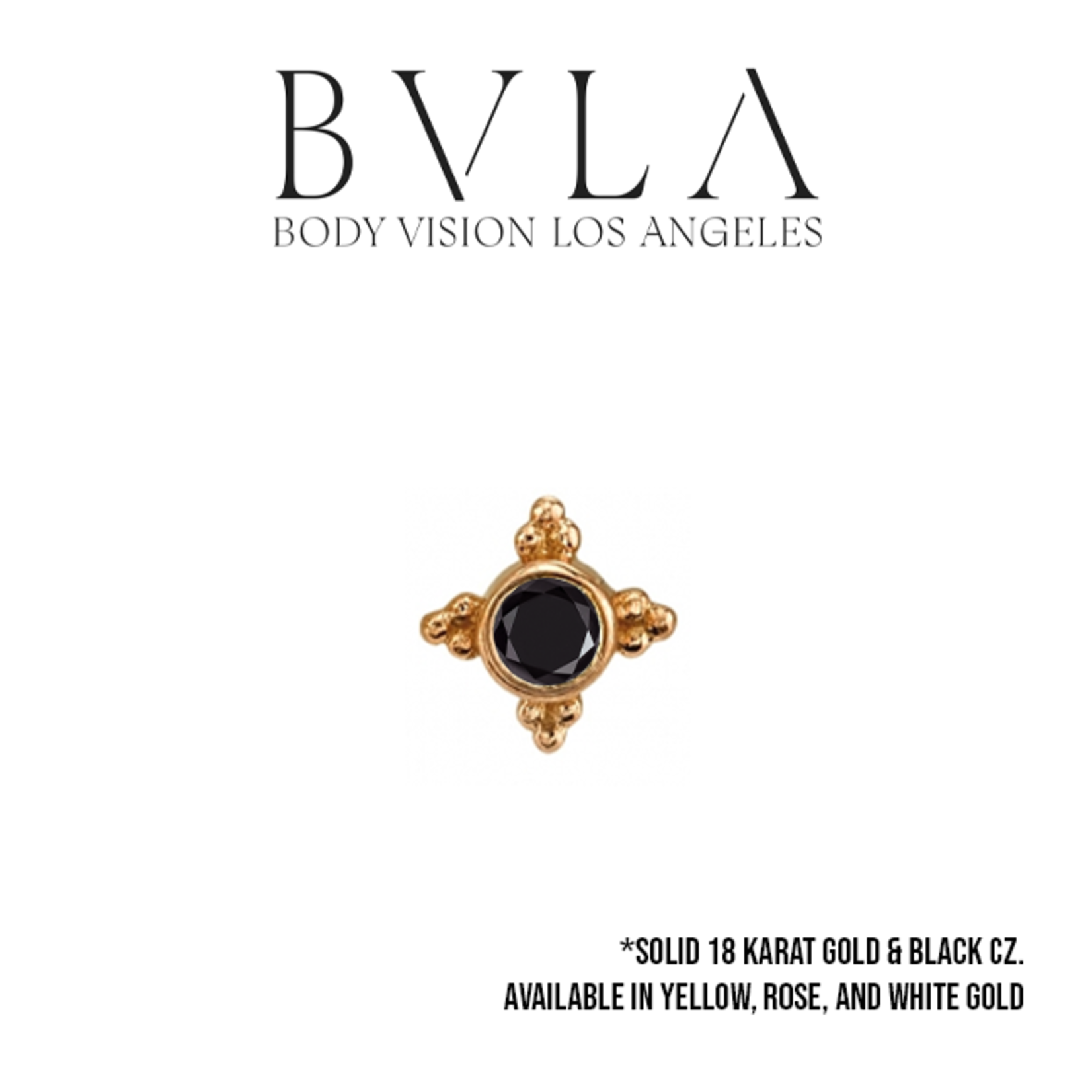 BVLA BVLA "Mini Kandy" press-fit end with bezel-set Black CZ