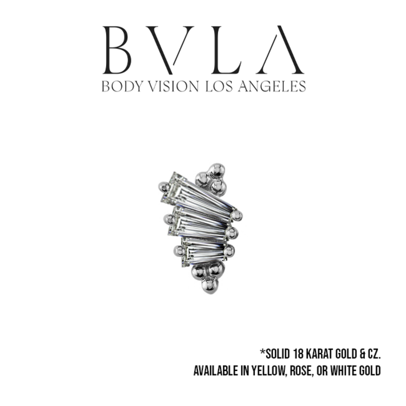 BVLA BVLA "Devotion" threaded end with 3x2x1, 4x2x1, and 5x2x1 tapered CZ