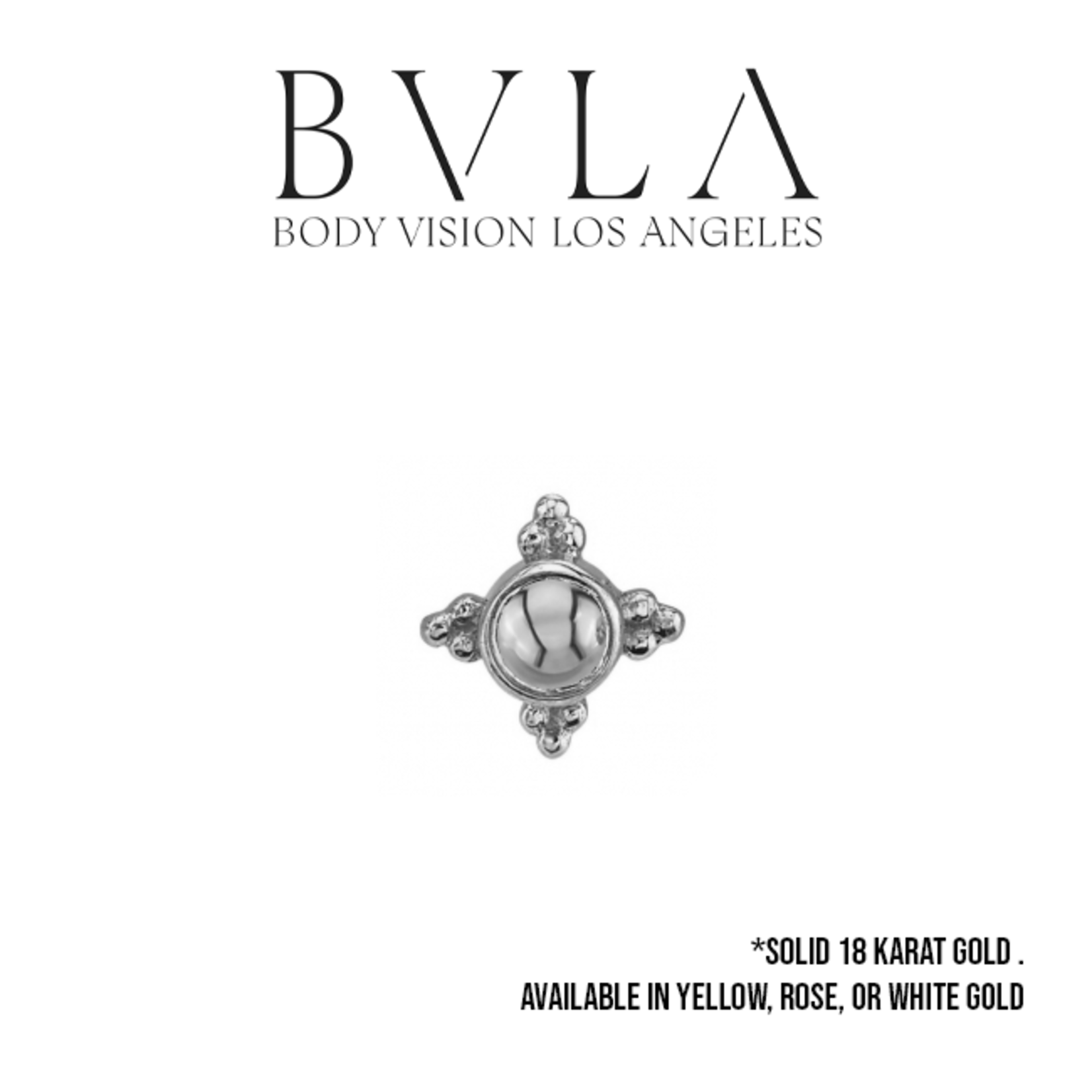 BVLA BVLA 16g "Mini Kandy" threaded end with bezel-set Gold Bead.