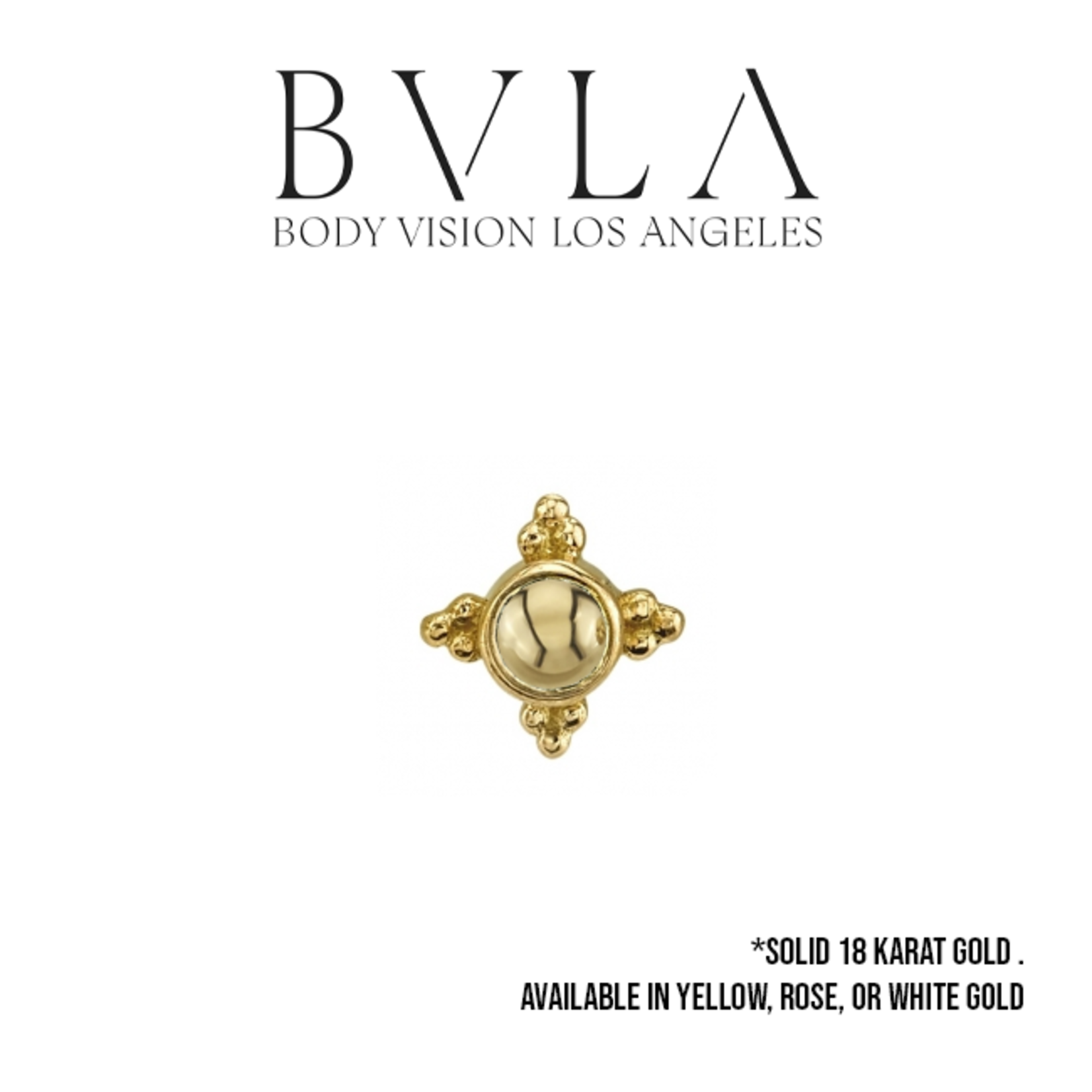 BVLA BVLA 16g "Mini Kandy" threaded end with bezel-set Gold Bead.