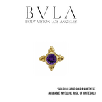 BVLA BVLA "Mini Kandy" Press-Fit End with Bezel-Set AA Amethyst
