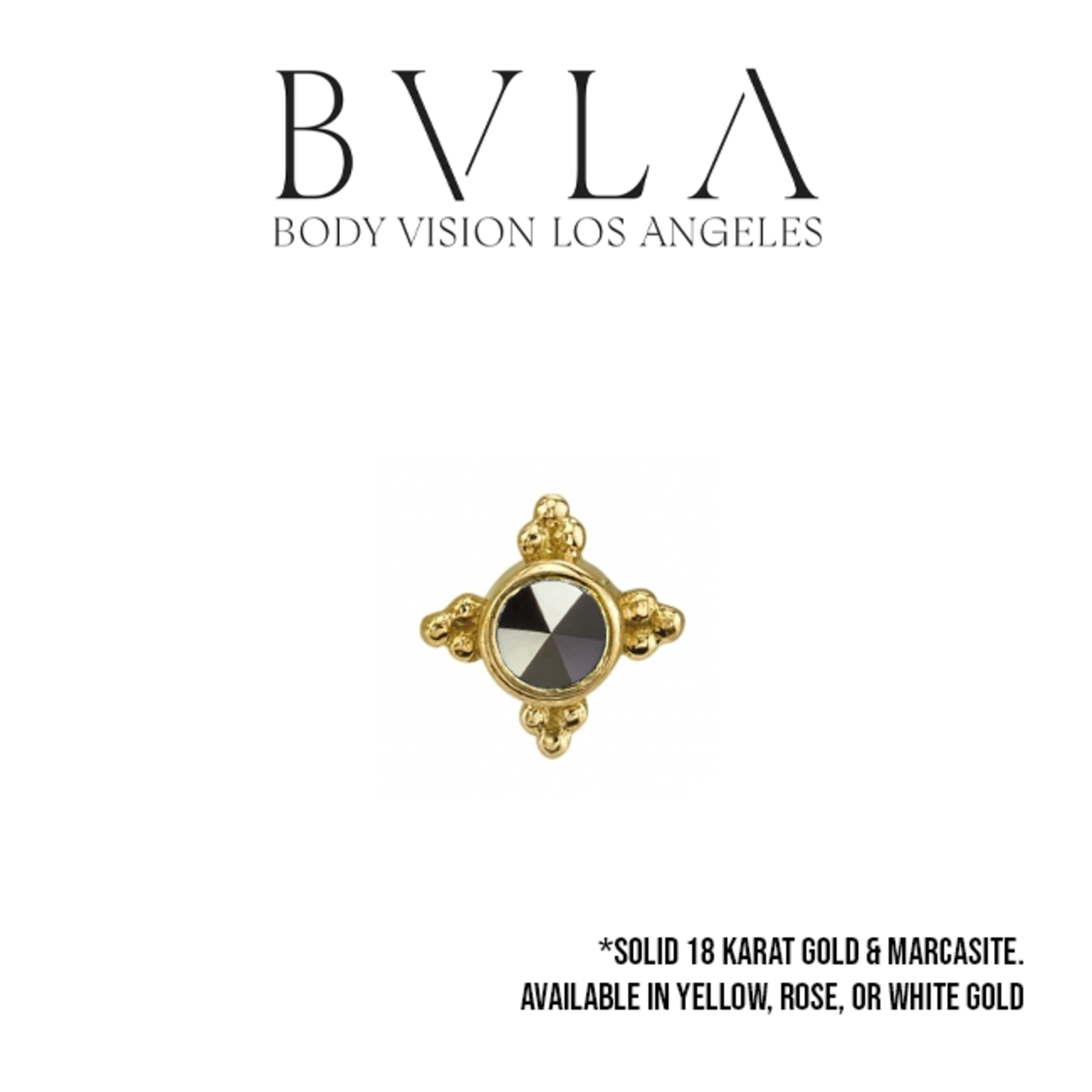 BVLA BVLA "Mini Kandy" press-fit end with bezel-set Marcasite