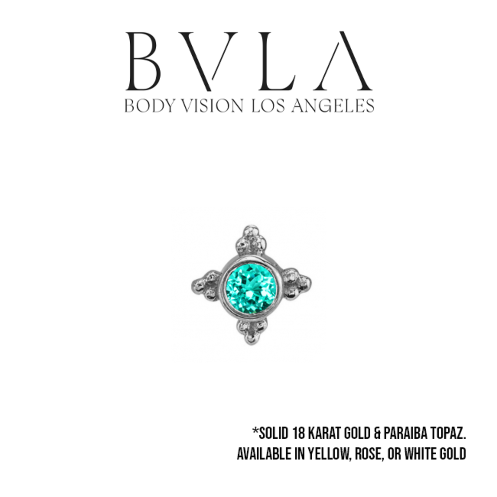 BVLA BVLA "Mini Kandy" press-fit end with bezel-set Paraiba Topaz