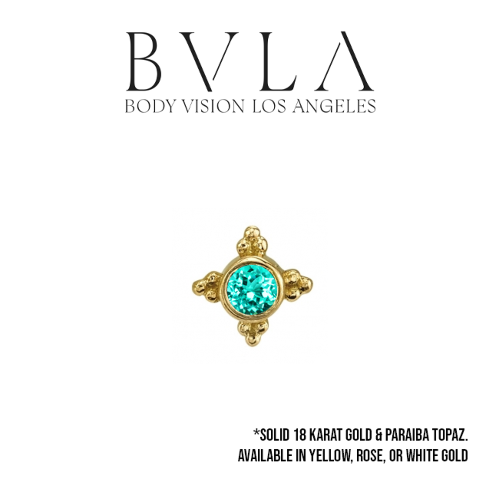 BVLA BVLA "Mini Kandy" press-fit end with bezel-set Paraiba Topaz