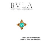 BVLA BVLA "Mini Kandy" Press-Fit End with Bezel-Set Paraiba Topaz