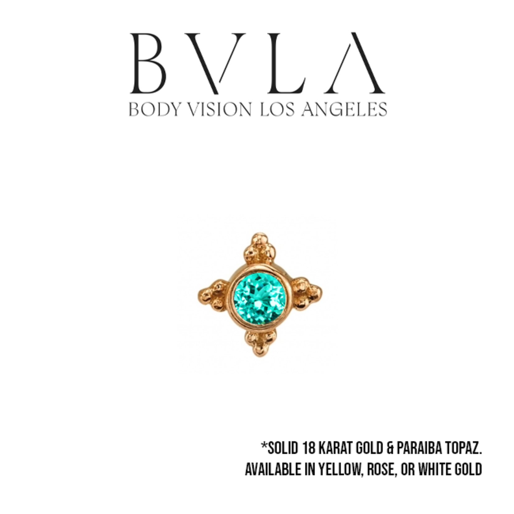 BVLA BVLA "Mini Kandy" press-fit end with bezel-set Paraiba Topaz