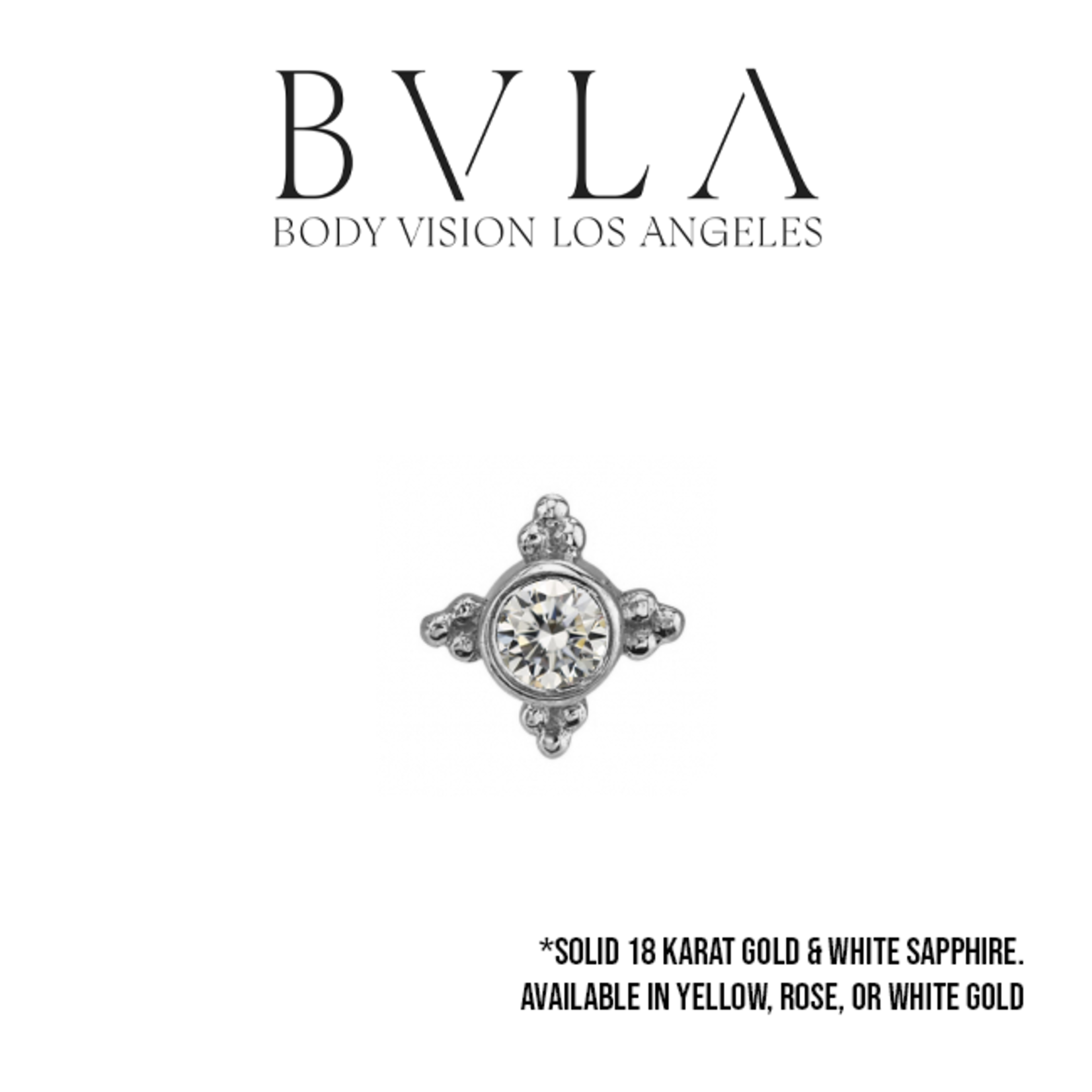 BVLA BVLA "Mini Kandy" press-fit end with bezel-set AA White Sapphire