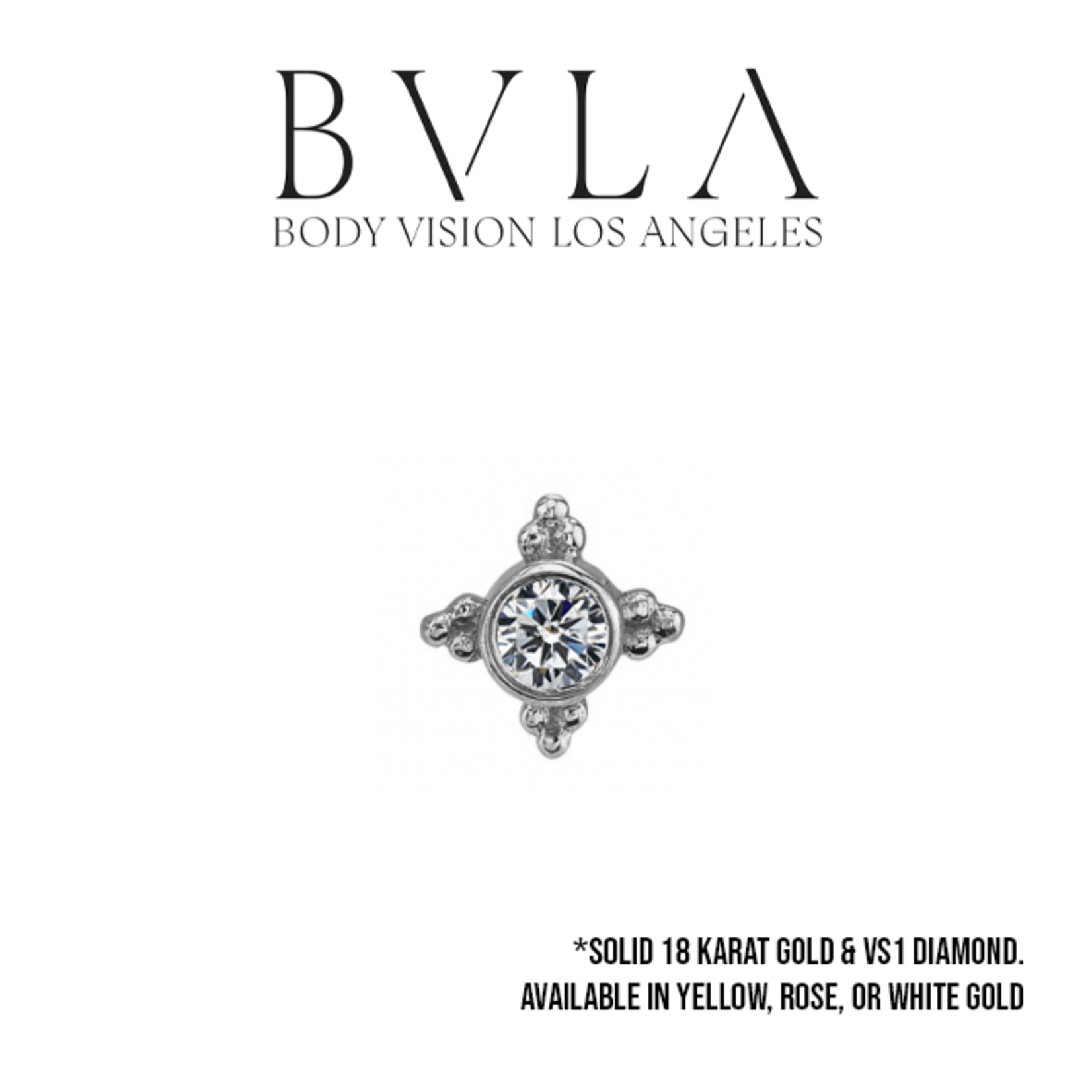 BVLA BVLA "Mini Kandy" press-fit end with bezel-set VS1 Diamond